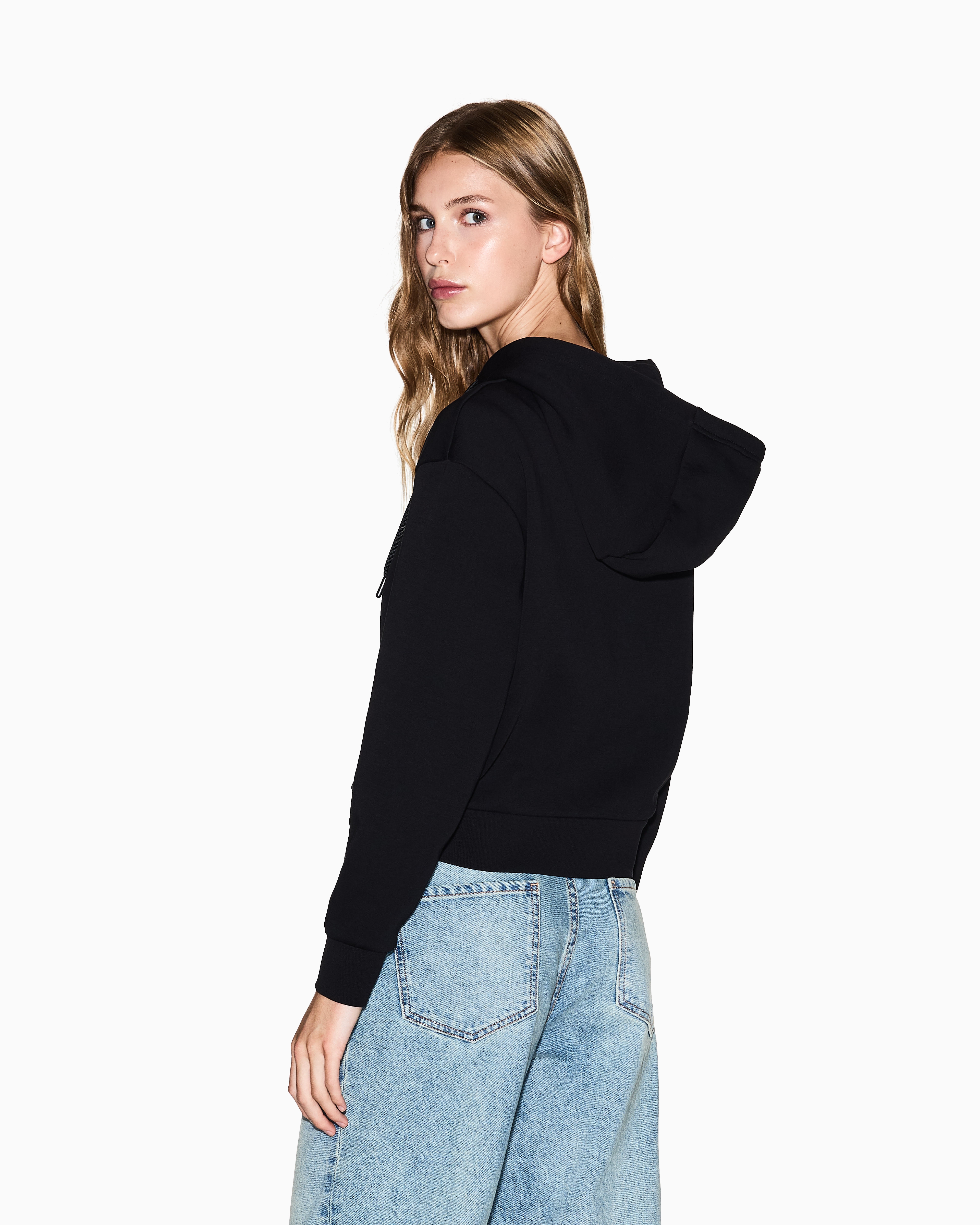 エムン　0218 Icon Cropped Hoodie | Armani Exchange