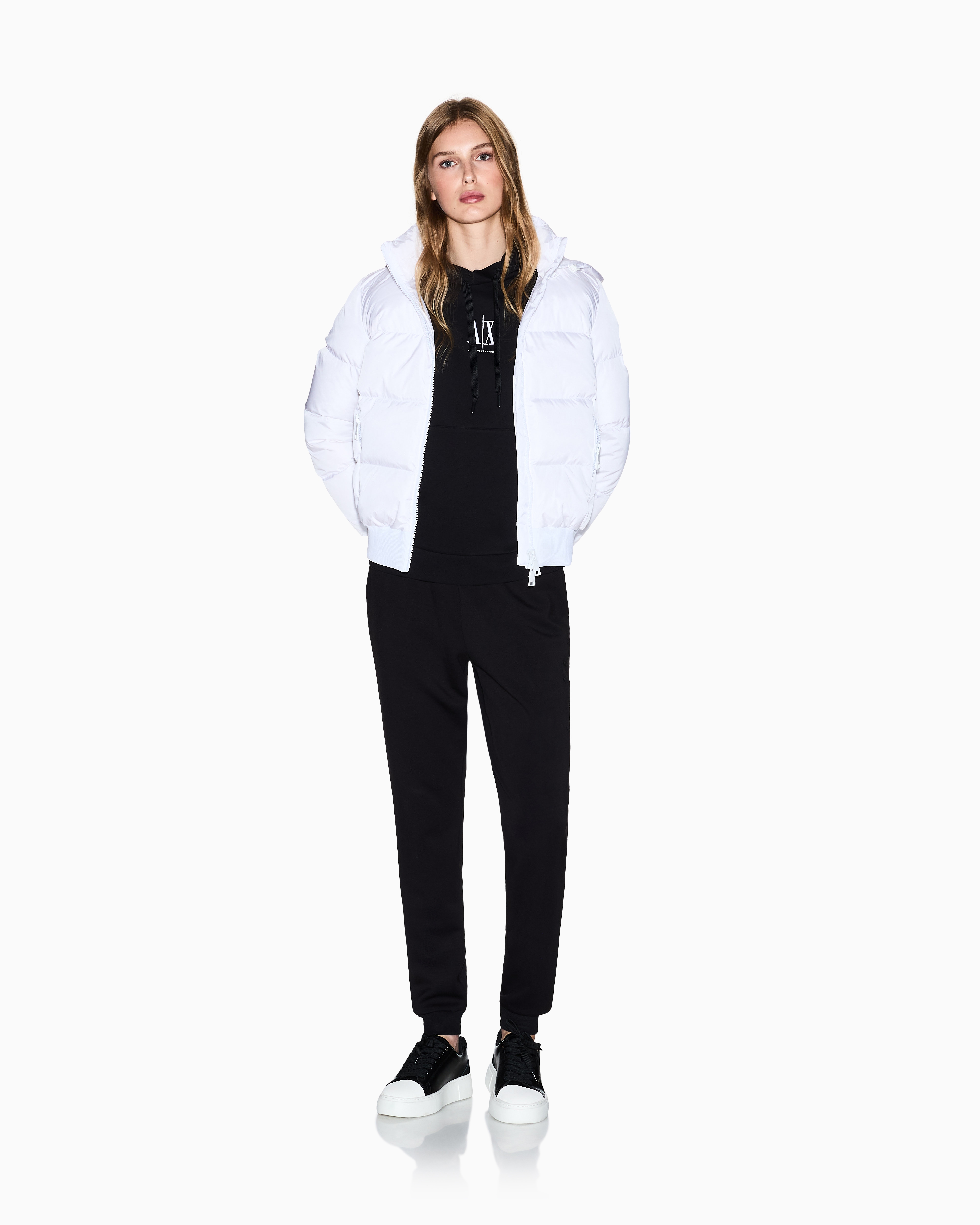 Armani Exchange -  Icon Hoodie, Woman, Black, Size: