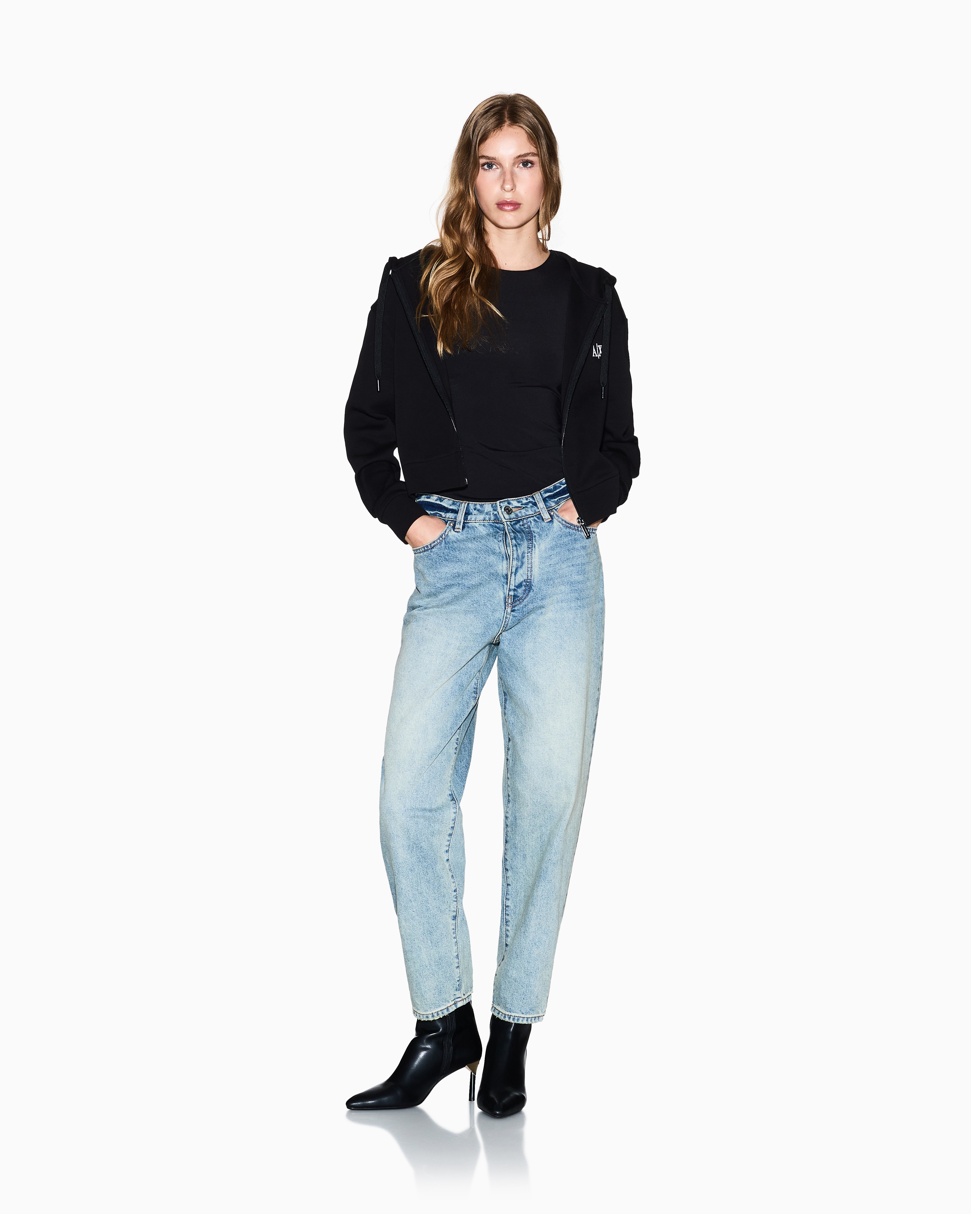 Icon Cropped Hoodie | Armani Exchange