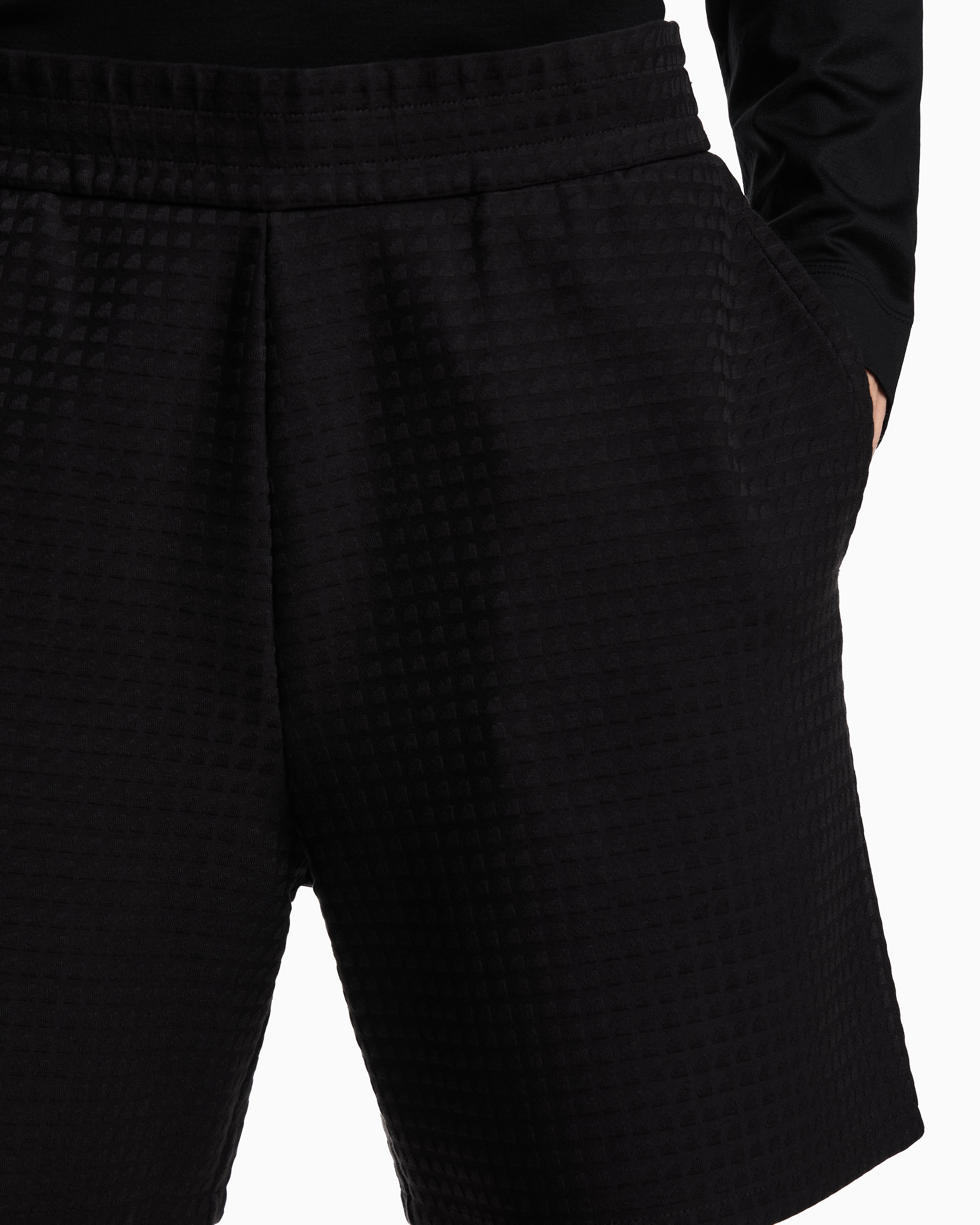 ASV Lyocell-blend jacquard jersey Bermuda shorts | Emporio