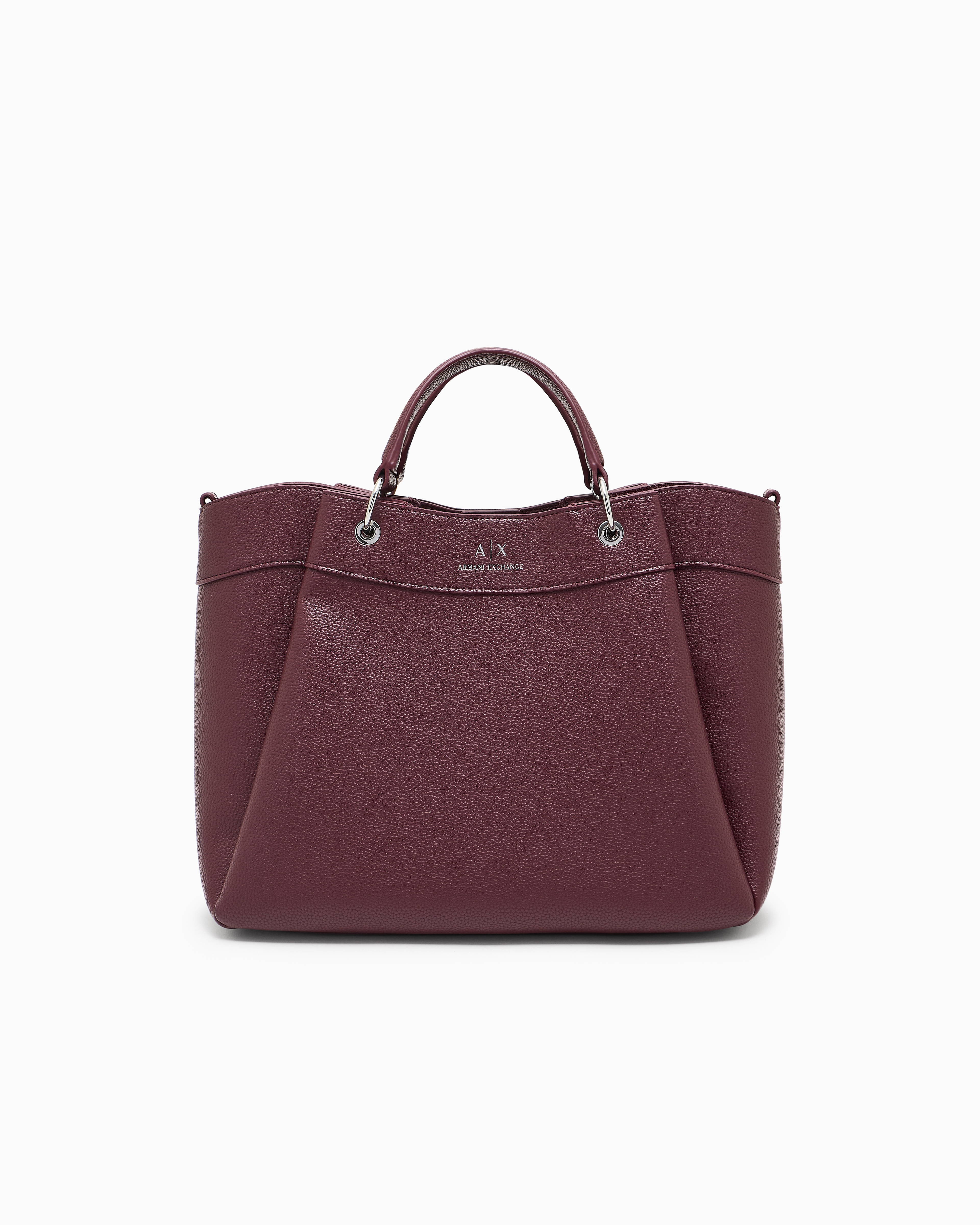 Armani Exchange - Large handbag with degradè shoulder strap, Woman, Burgundy, Size: TU