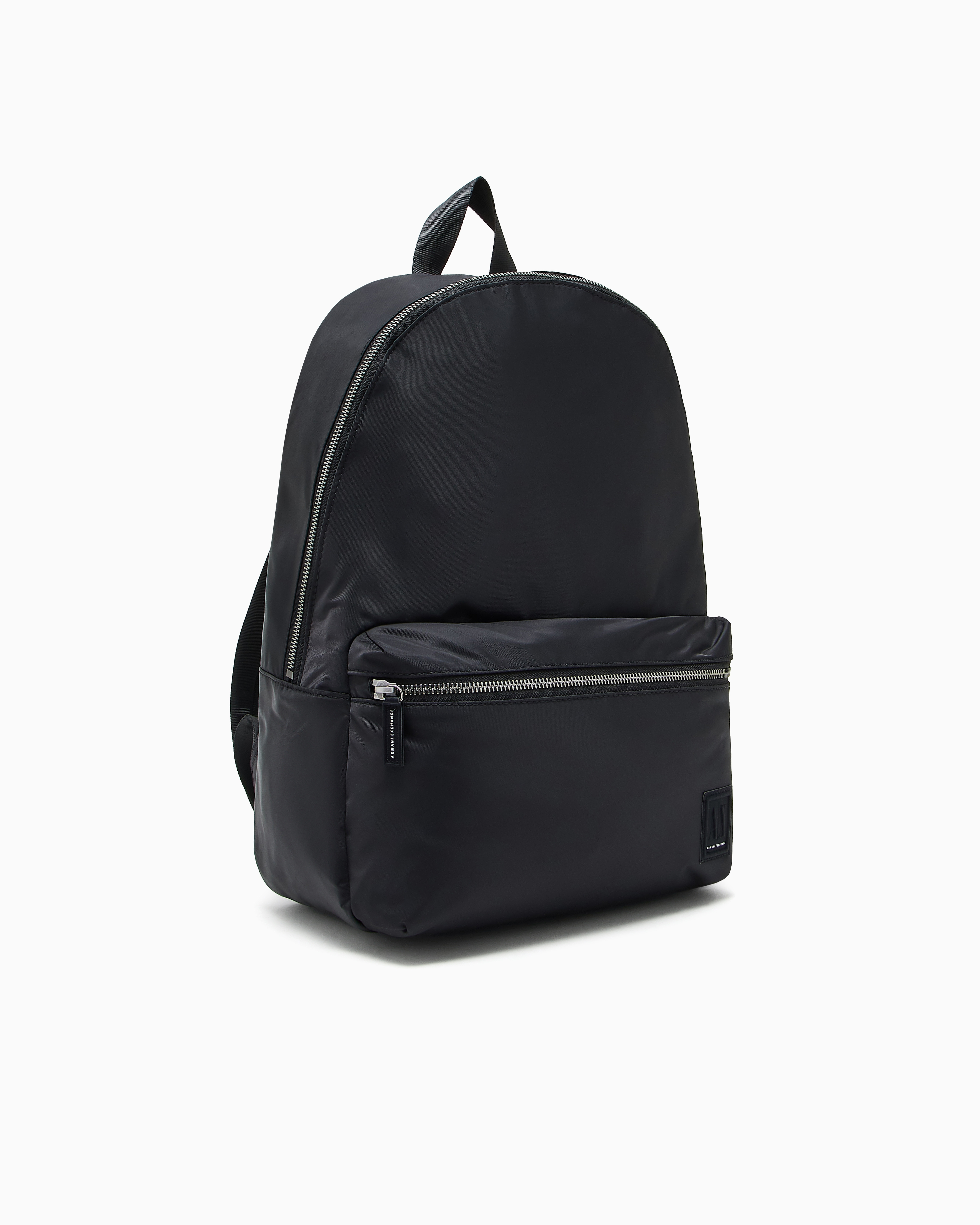 Armani Exchange ブラック レザーバックパック Amazon.com | A | X ARMANI EXCHANGE Men's Backpack with AX