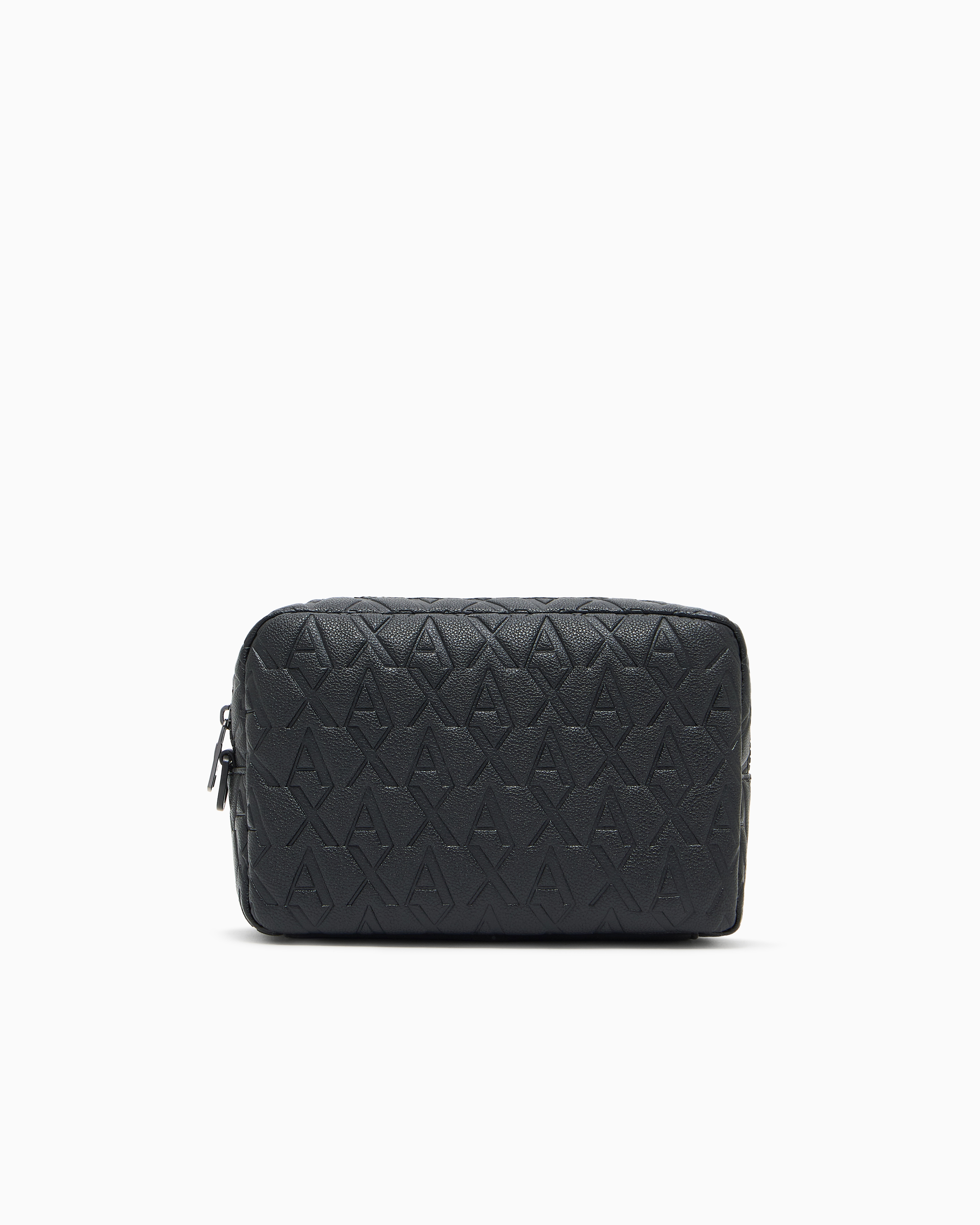 Clutch bag with allover embossed logo