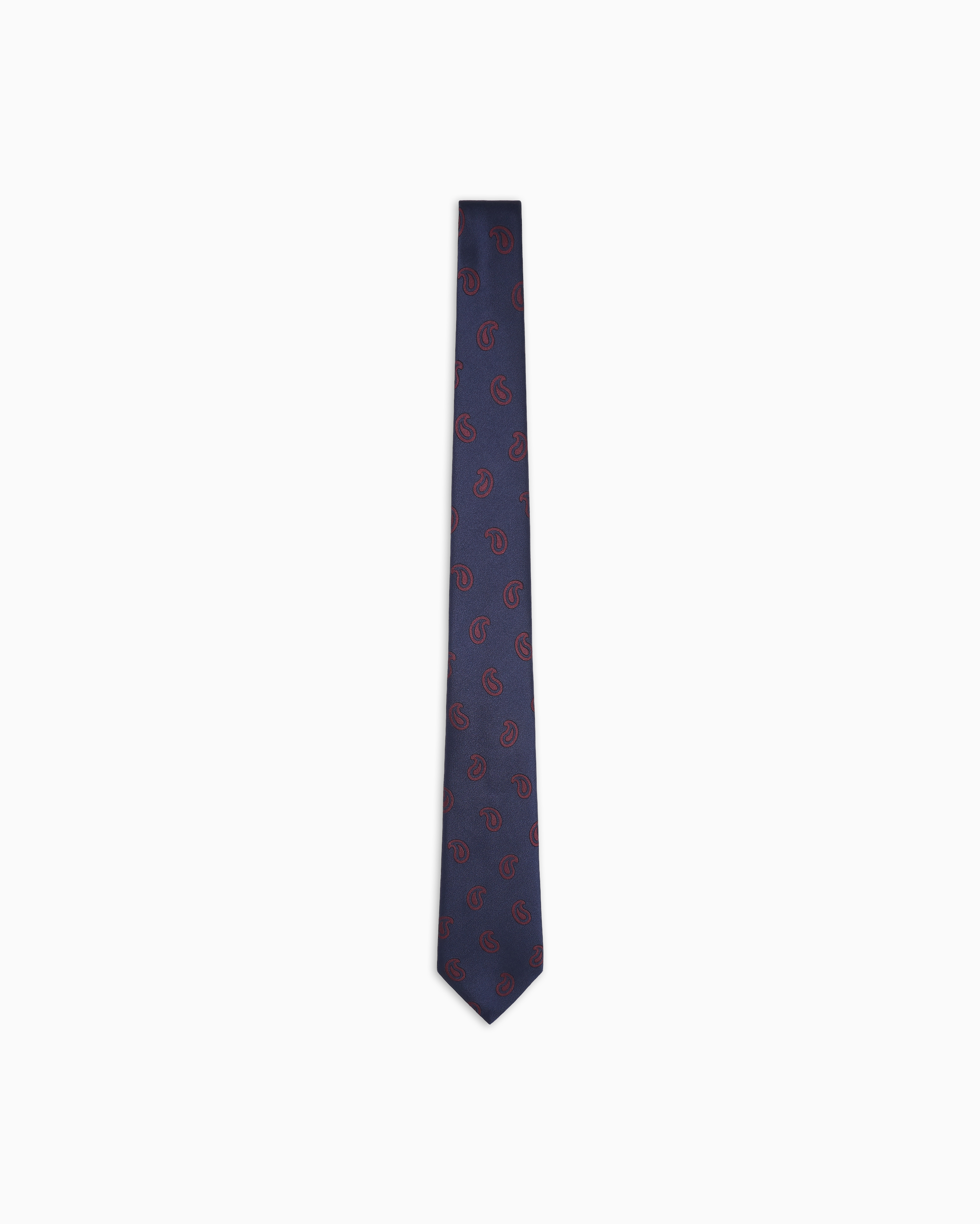 Giorgio Armani Jacquard Silk Tie In Blue