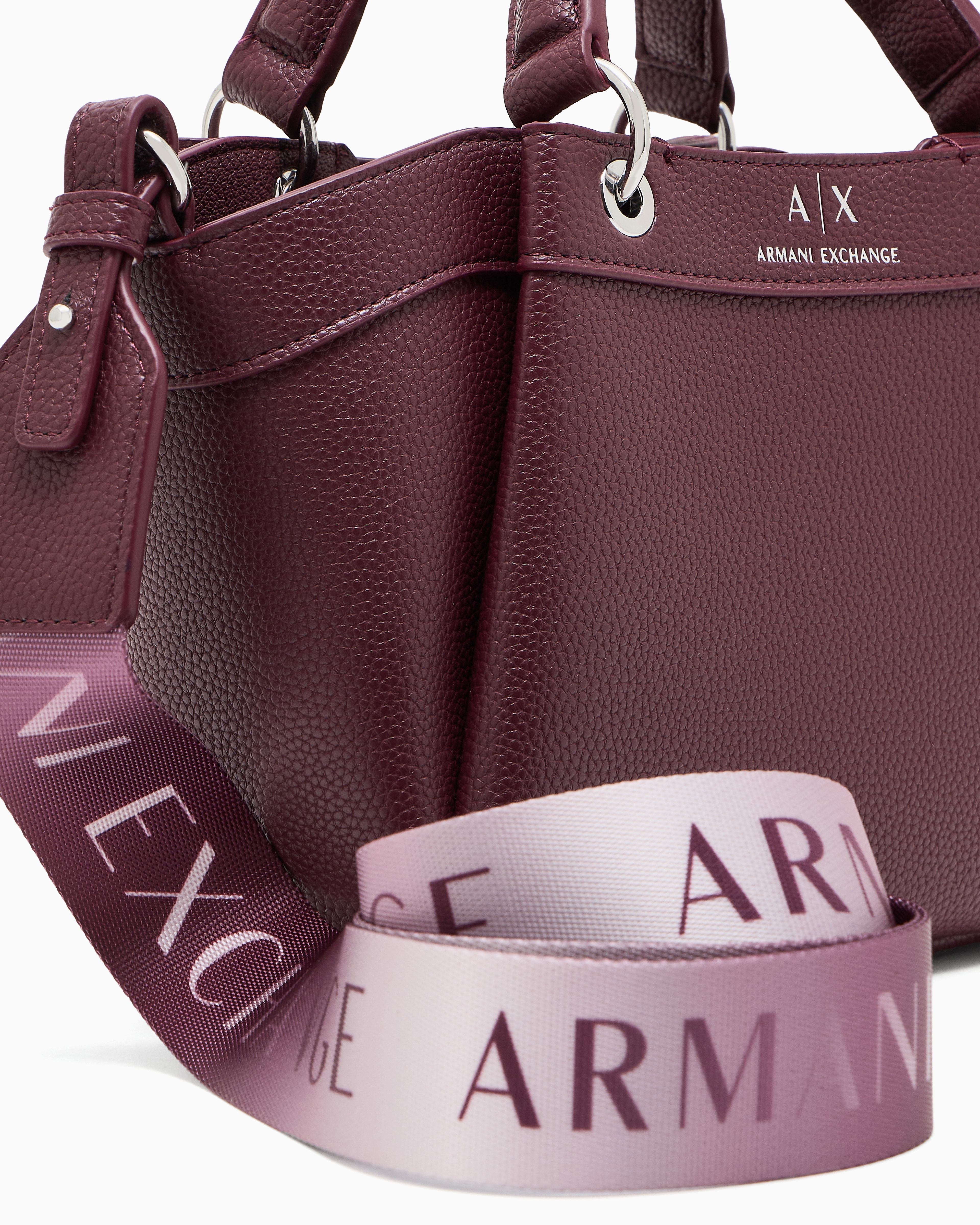 Armani Exchange - Small handbag with degradè shoulder strap, Woman, Burgundy, Size: TU