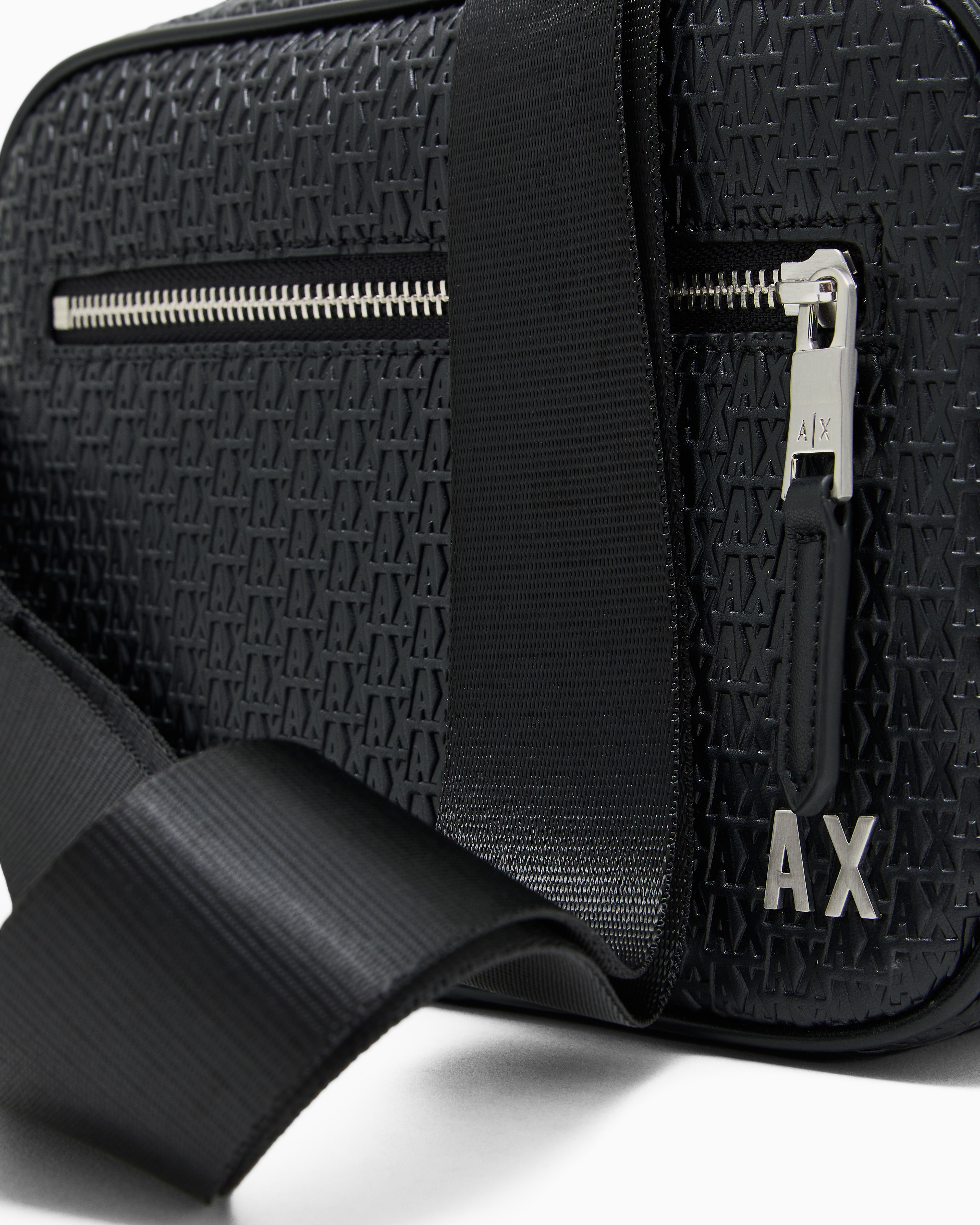 Shoulder bag with allover monogram logo | Armani Exchange