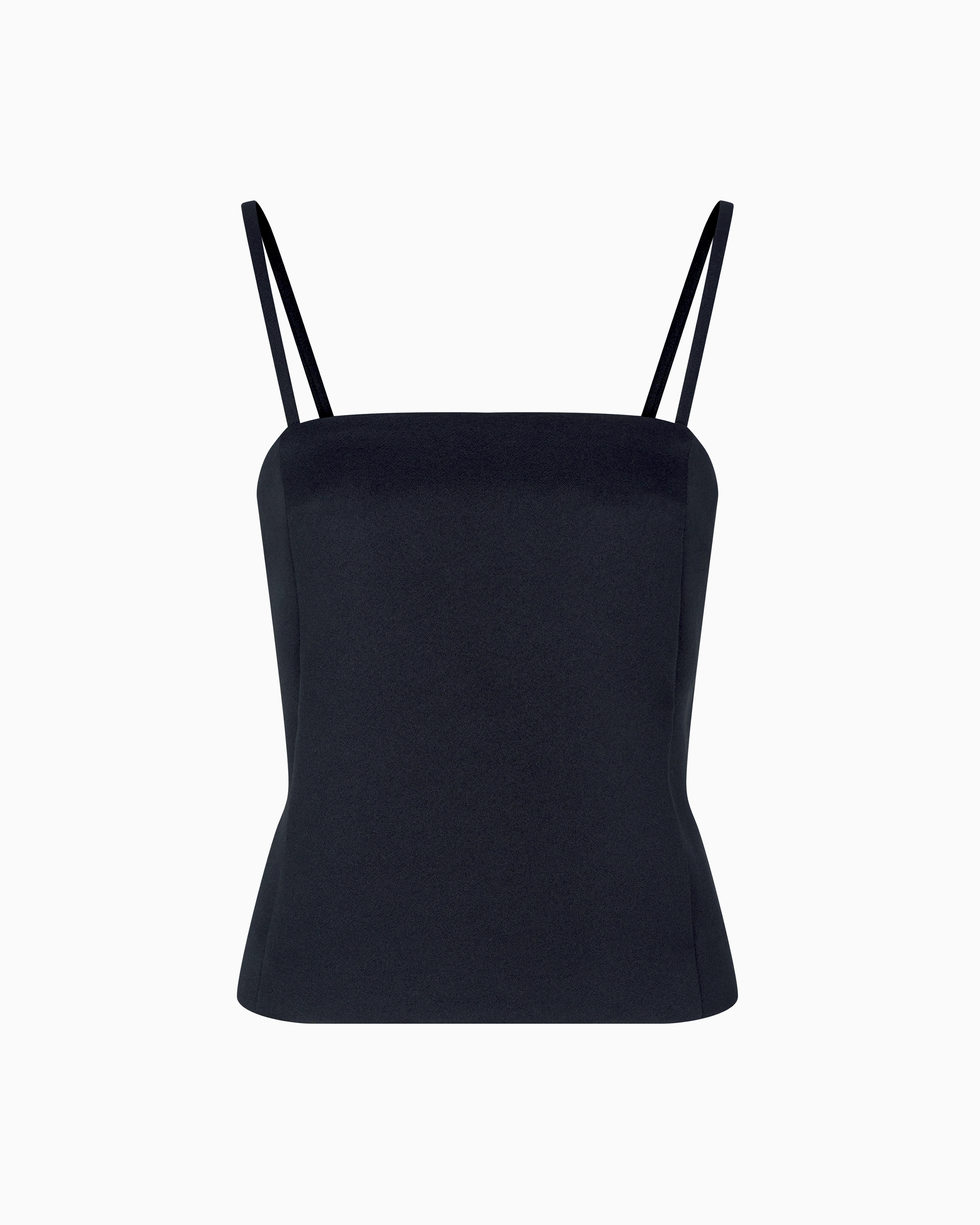 Giorgio Armani Pockets Techno Scuba Bustier Top In Black