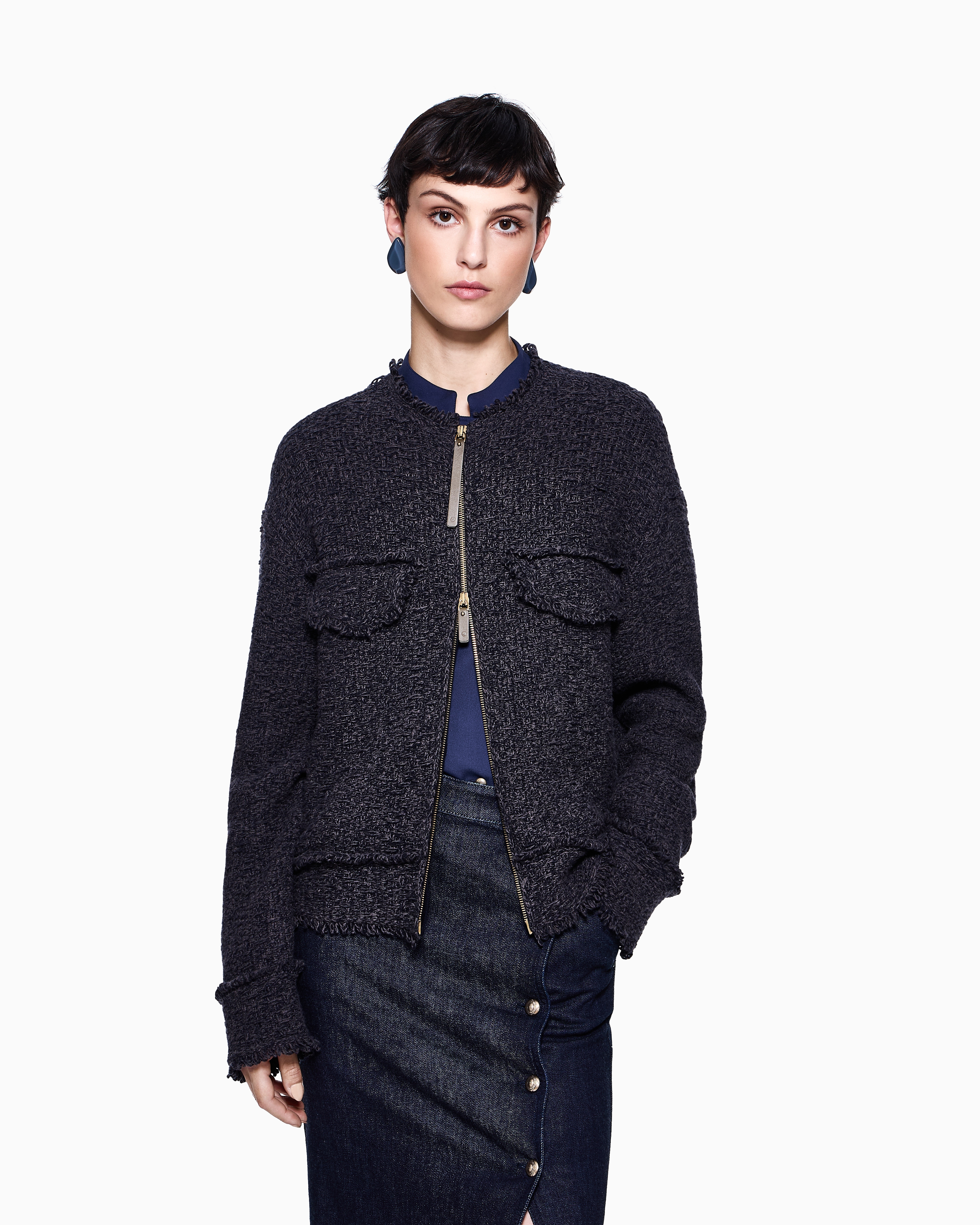 Giorgio Armani ネイビー カーディガン undefined