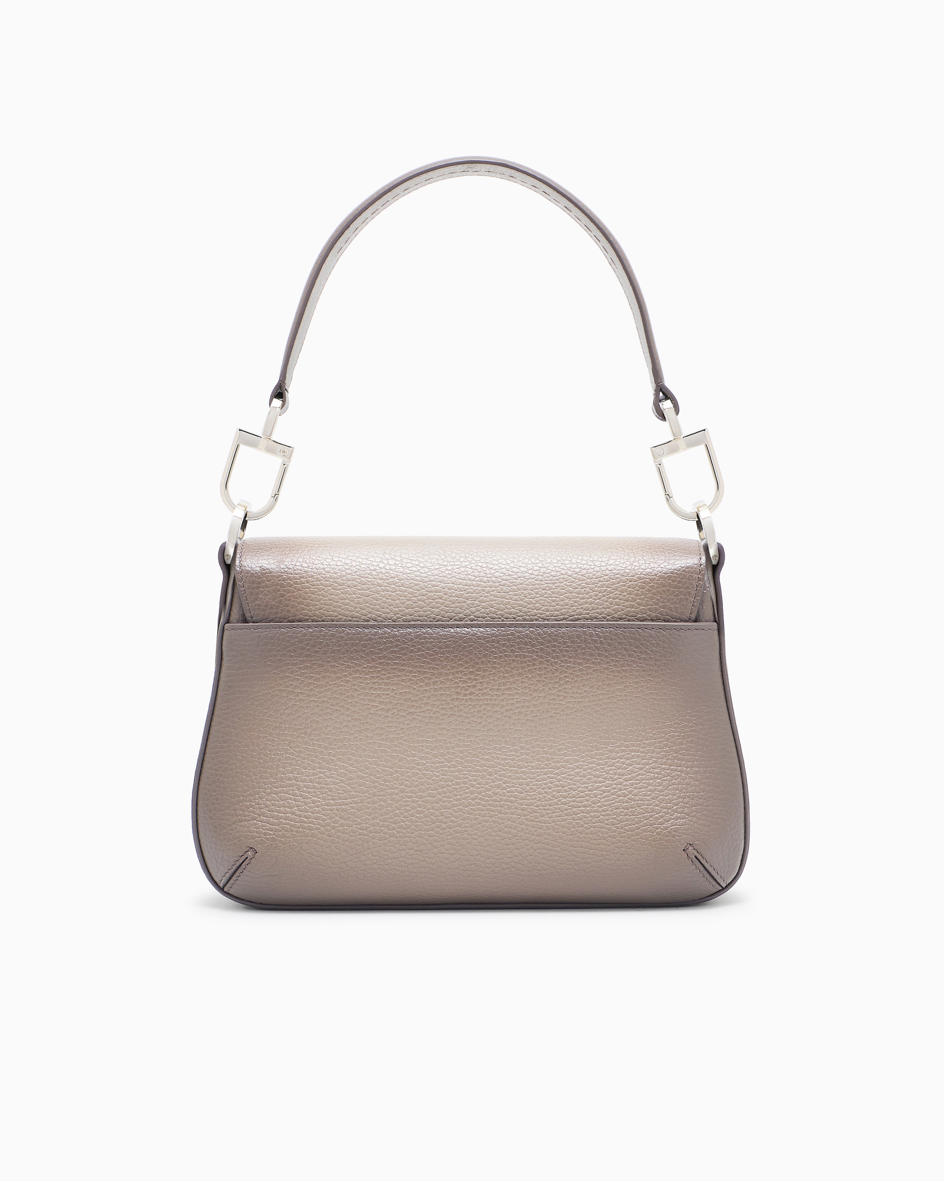 Giorgio Armani Small La Prima Soft Bag In Gradient Pebbled Calfskin In Neutral