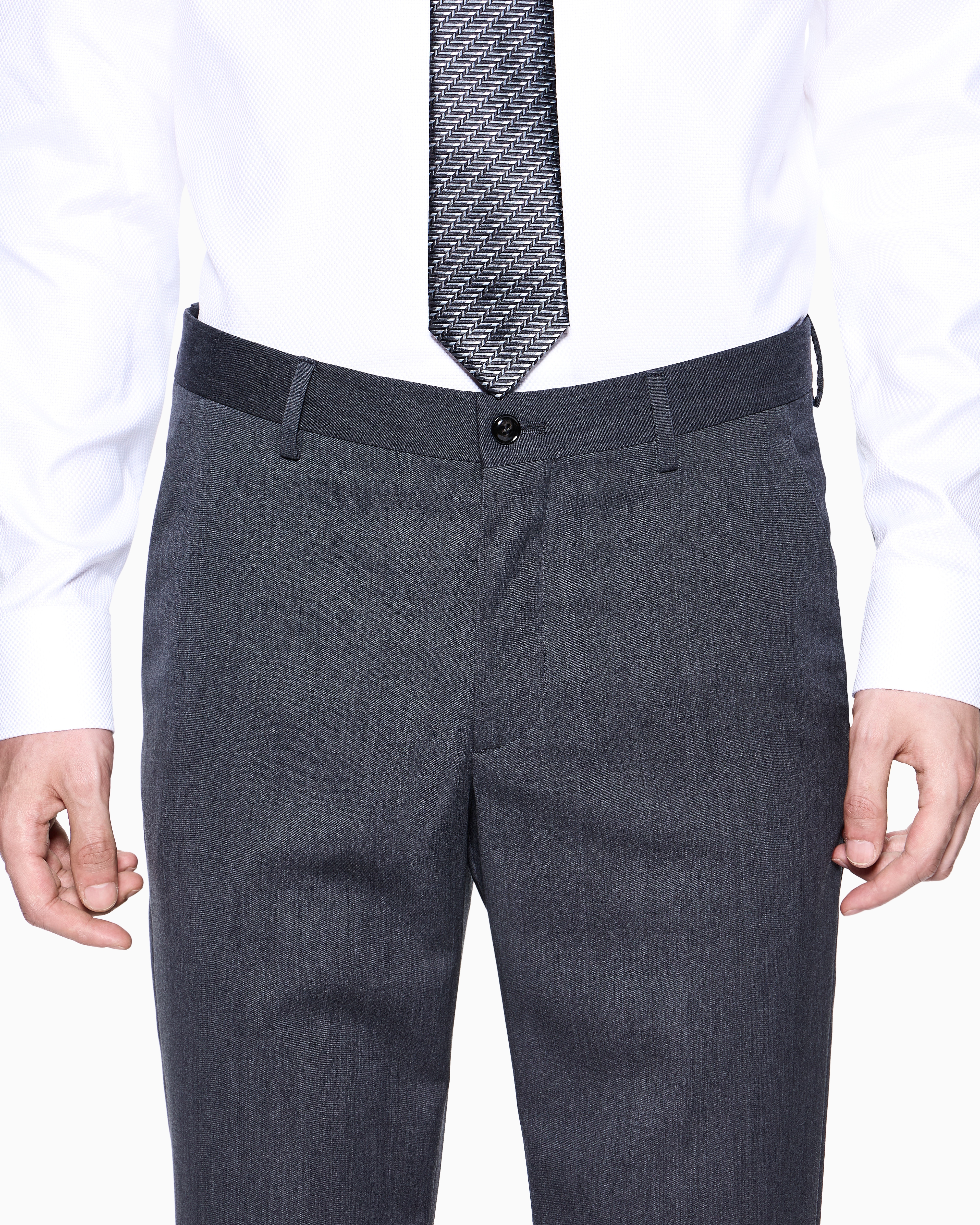 Giorgio Armani Soho Line Single-breasted Suit In Wool Twill In Gray