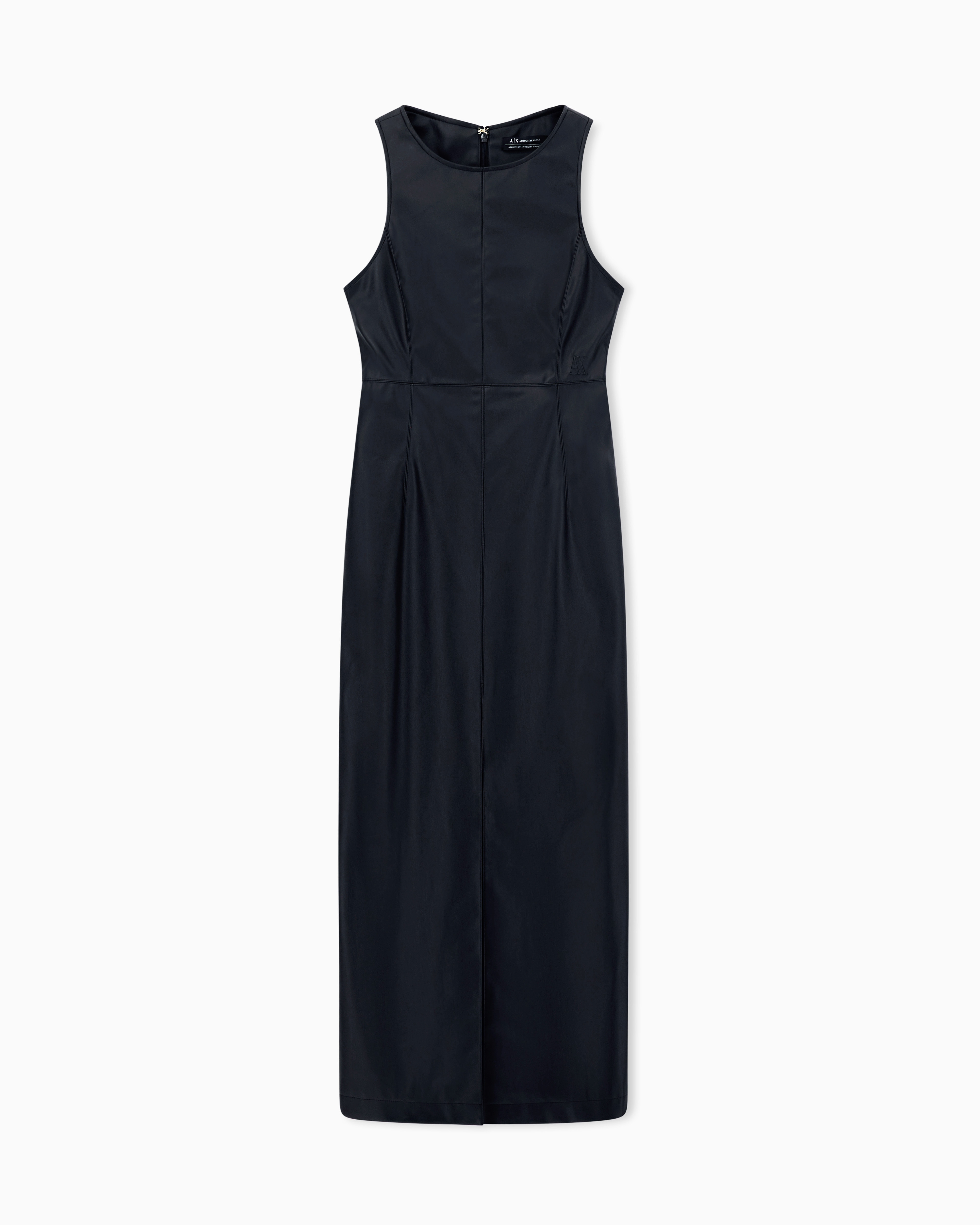 Armani Exchange - Longuette dress with slit, Woman, Black, Size: 4