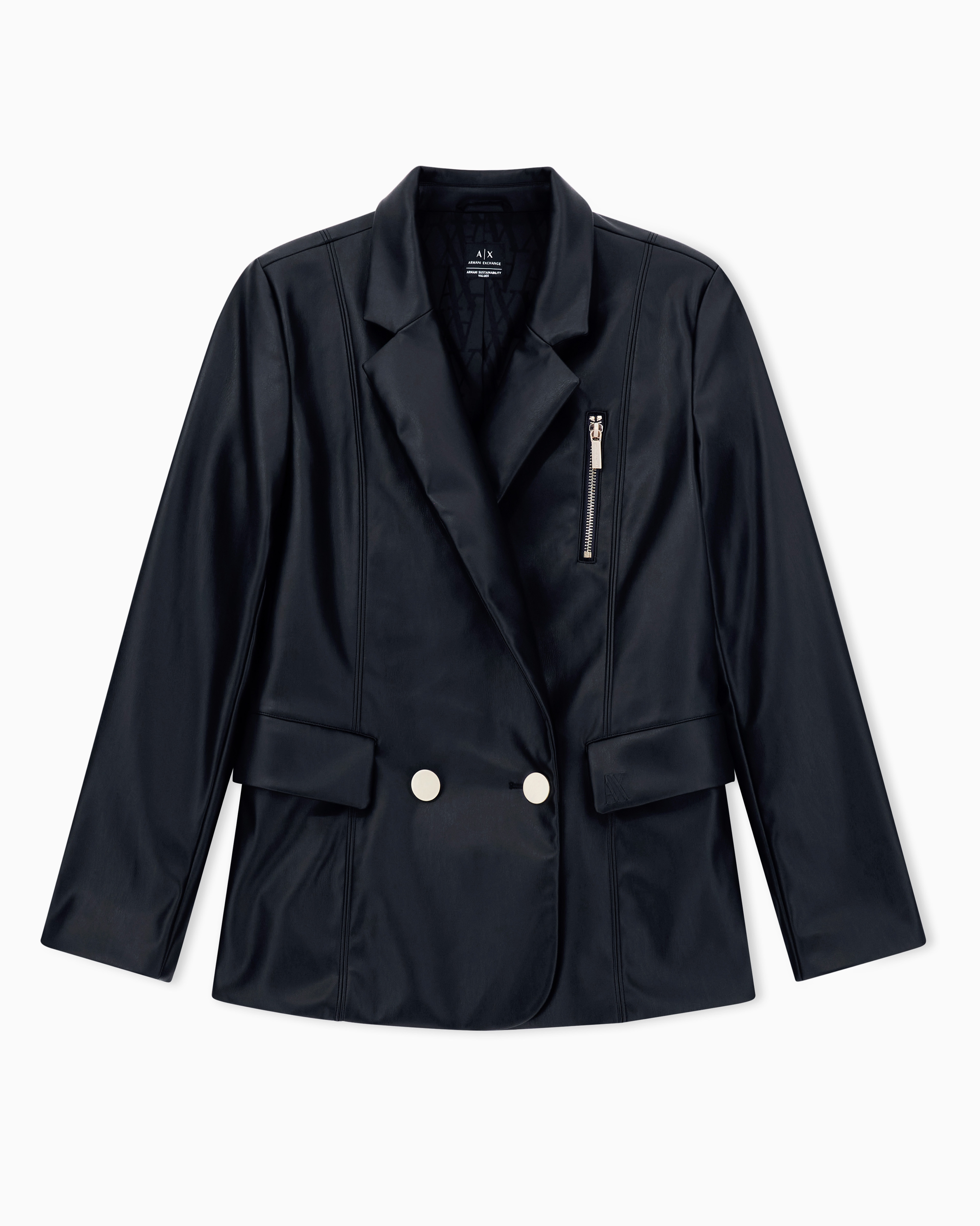 Armani Exchange - Double Breasted jackets, Woman, Black, Size: