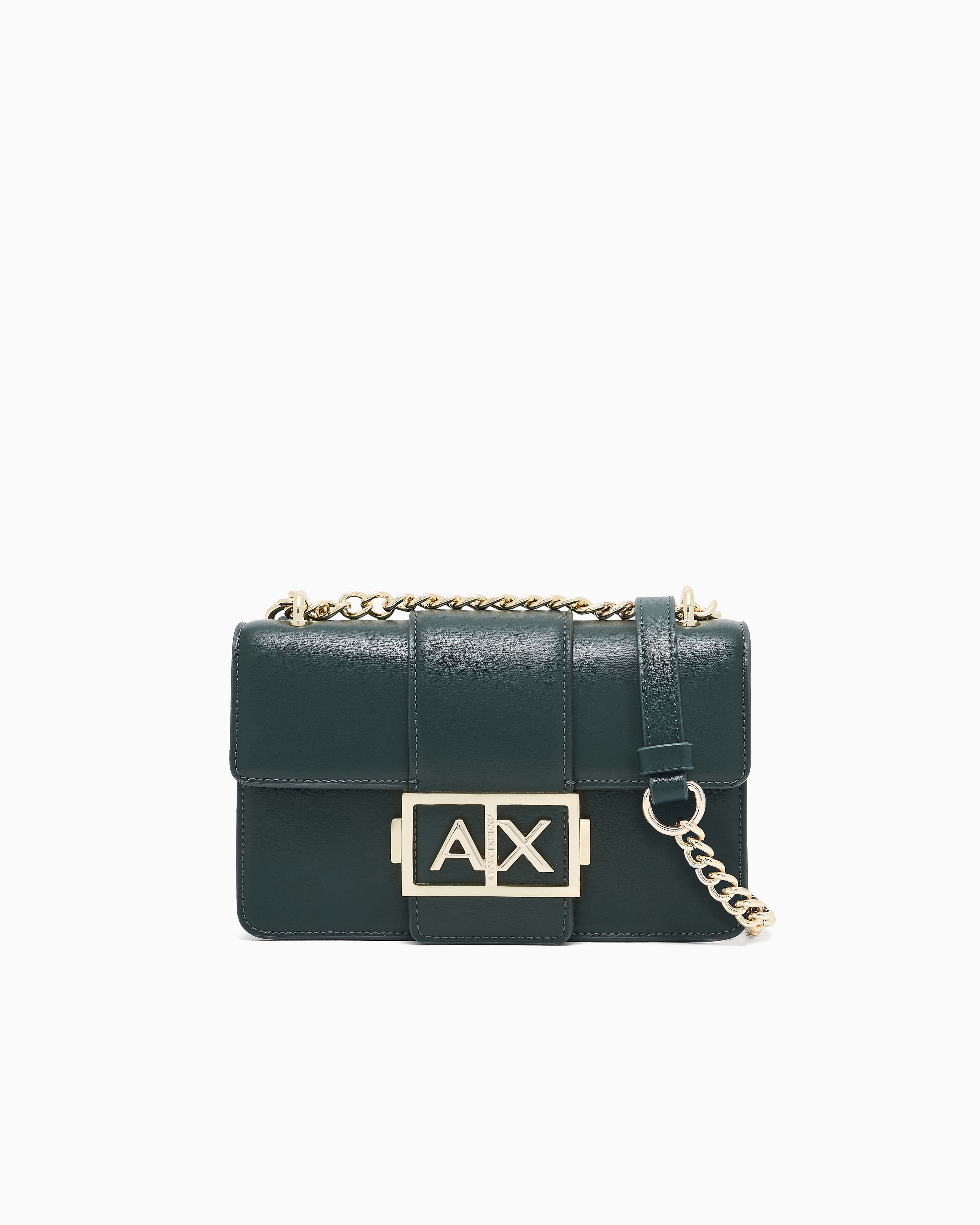 Armani Exchange Shoulder Bag With Metal Logo