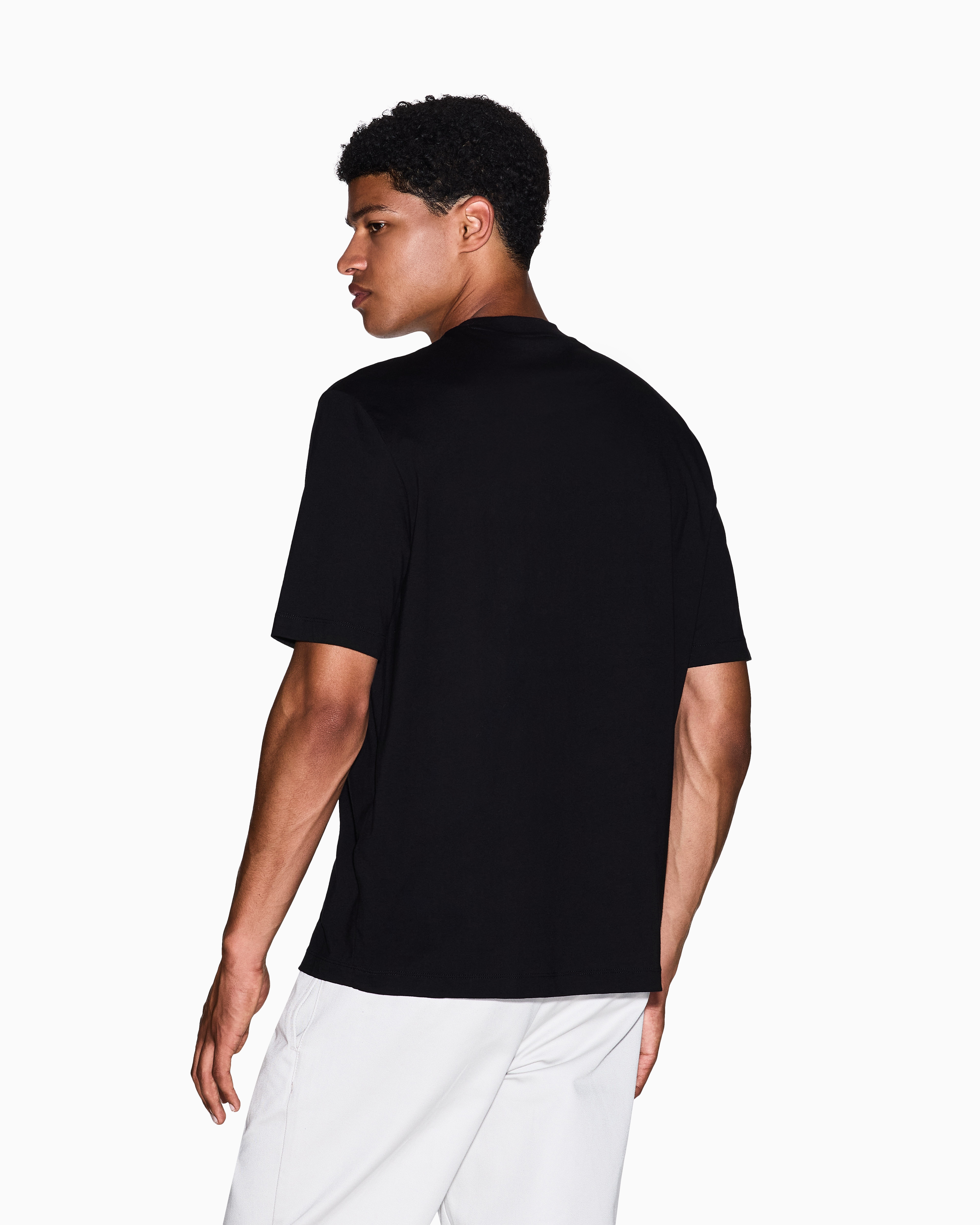 Armani Exchange Regular Fit Graphic Print T-shirt In Black