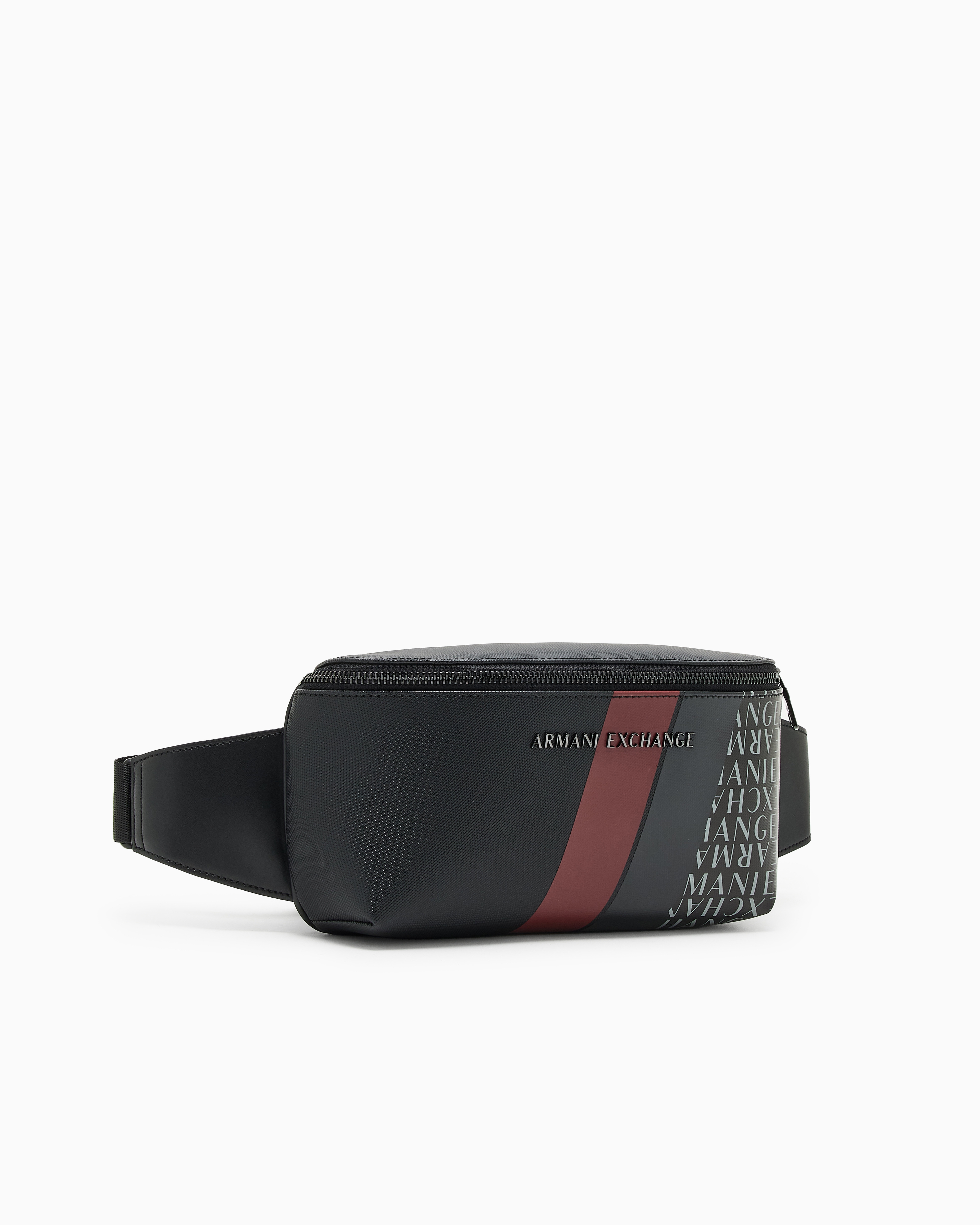 Armani Exchange Monogram And Stripes Bum Bag