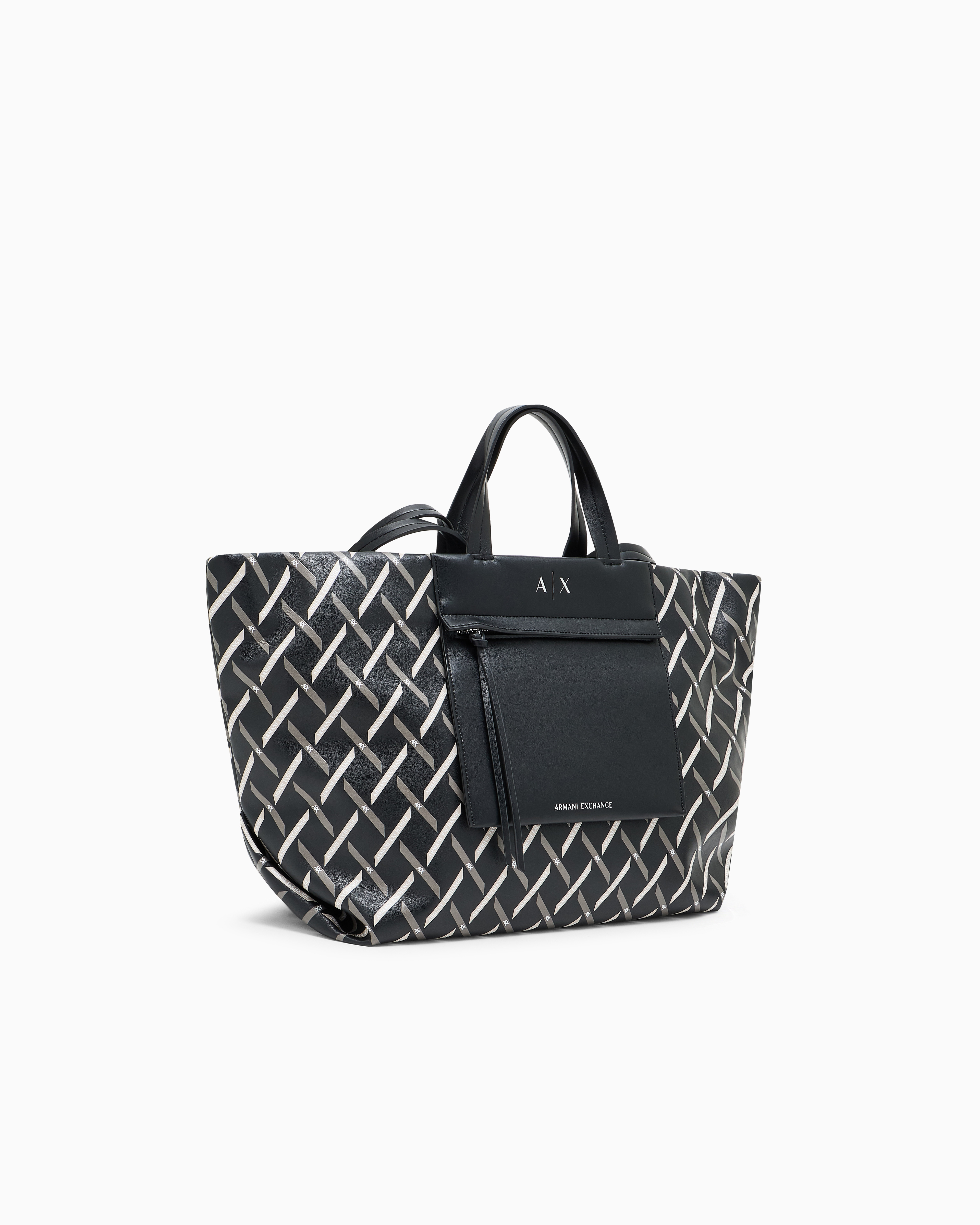 【関税込】ARMANI EXCHANGE ロゴハンドバッグ BOXロゴバックル ミニハンドバッグ | Armani Exchange