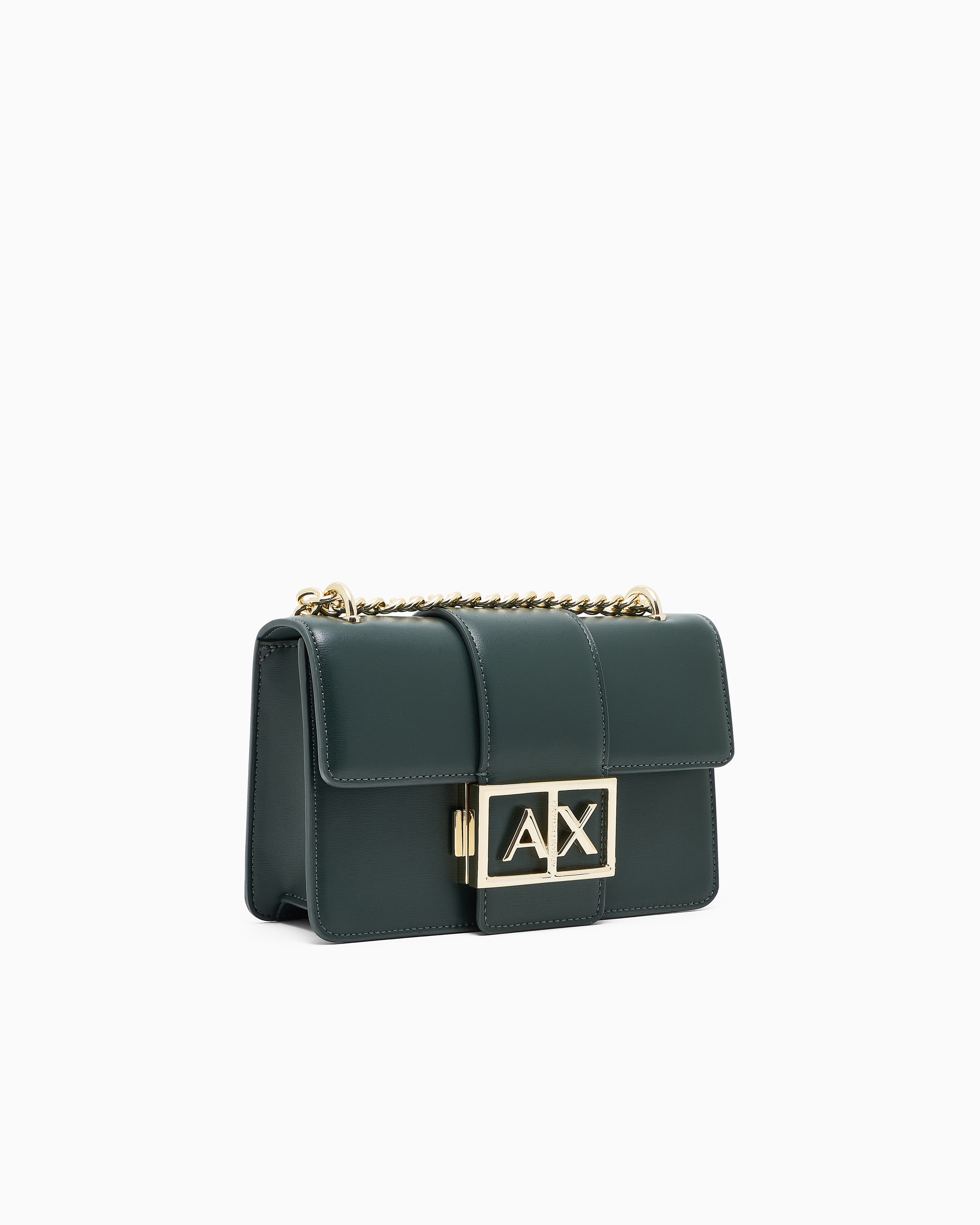 Armani Exchange Shoulder Bag With Metal Logo