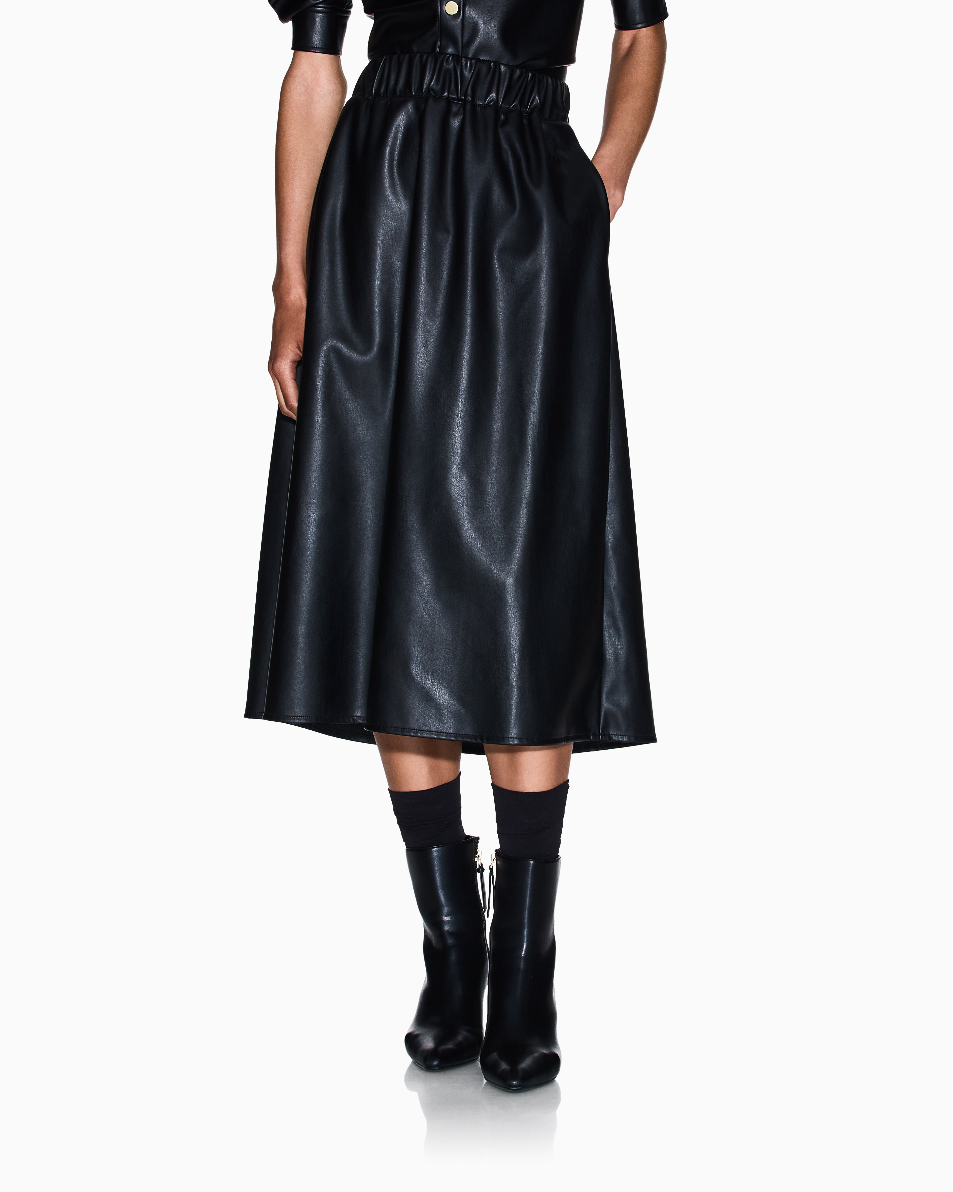 Armani Exchange - Midi Skirts, Woman, Black, Size: