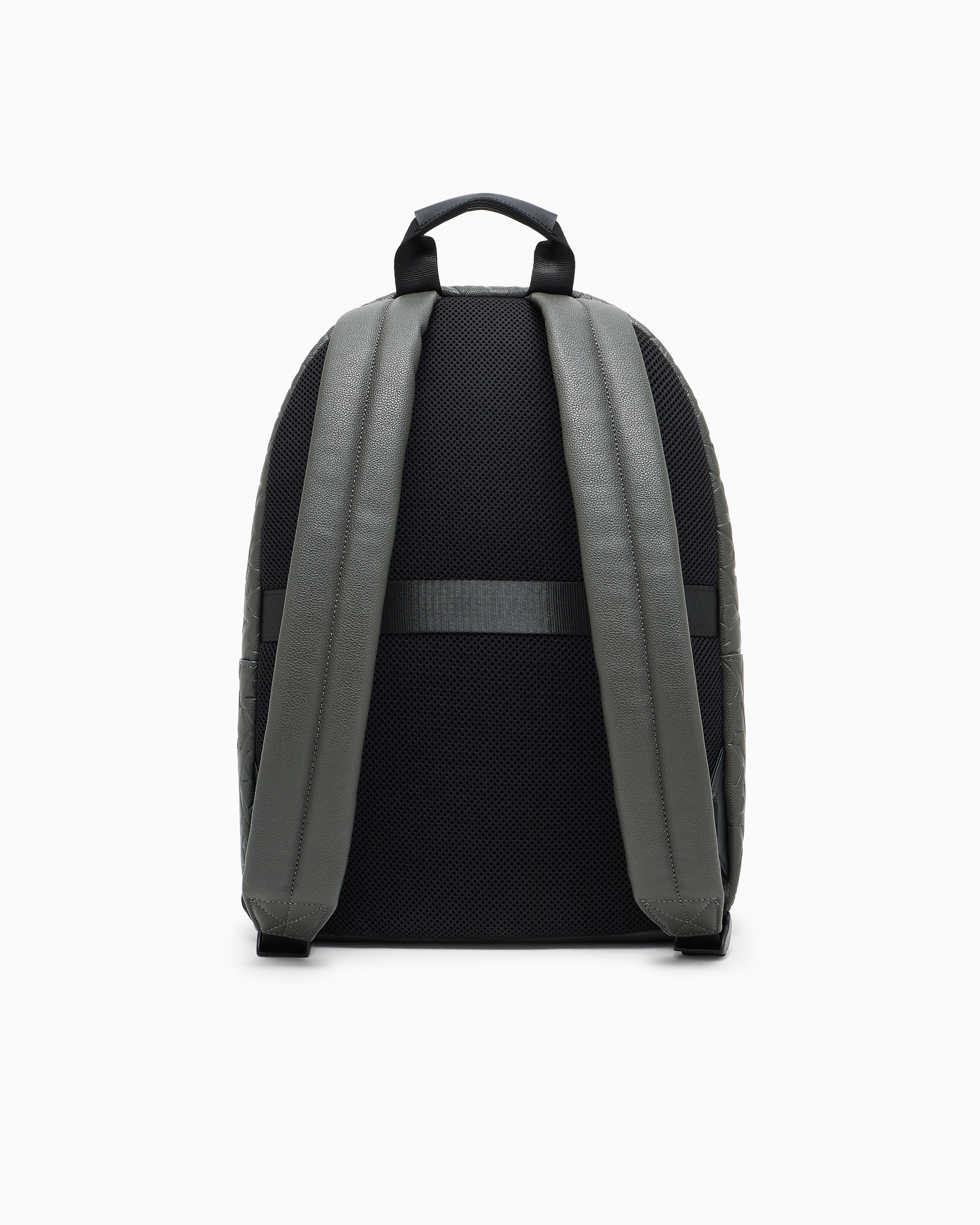 Armani Exchange Asv Recycled Fabric Allover Logo Backpack In Green