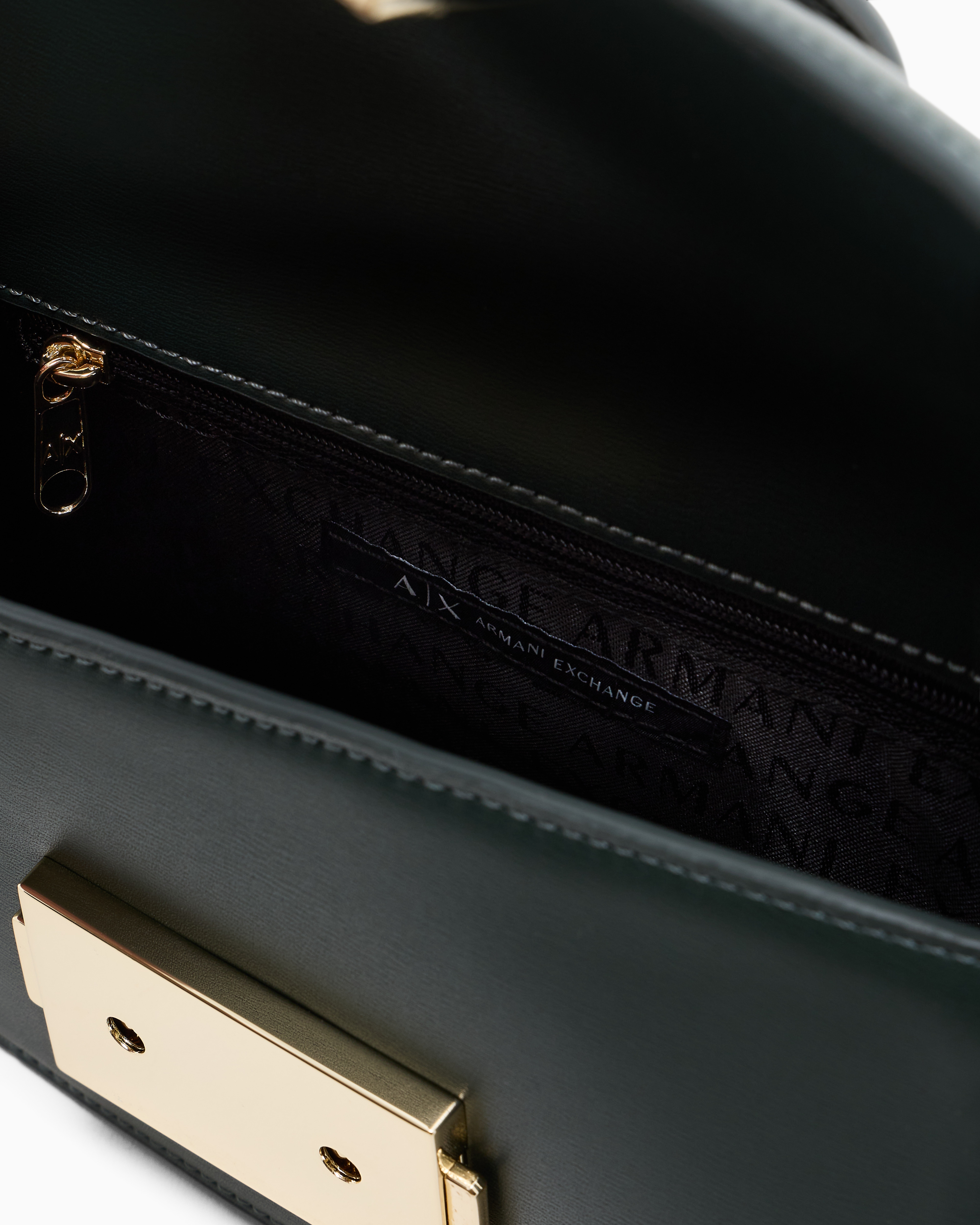Armani Exchange Shoulder Bag With Metal Logo