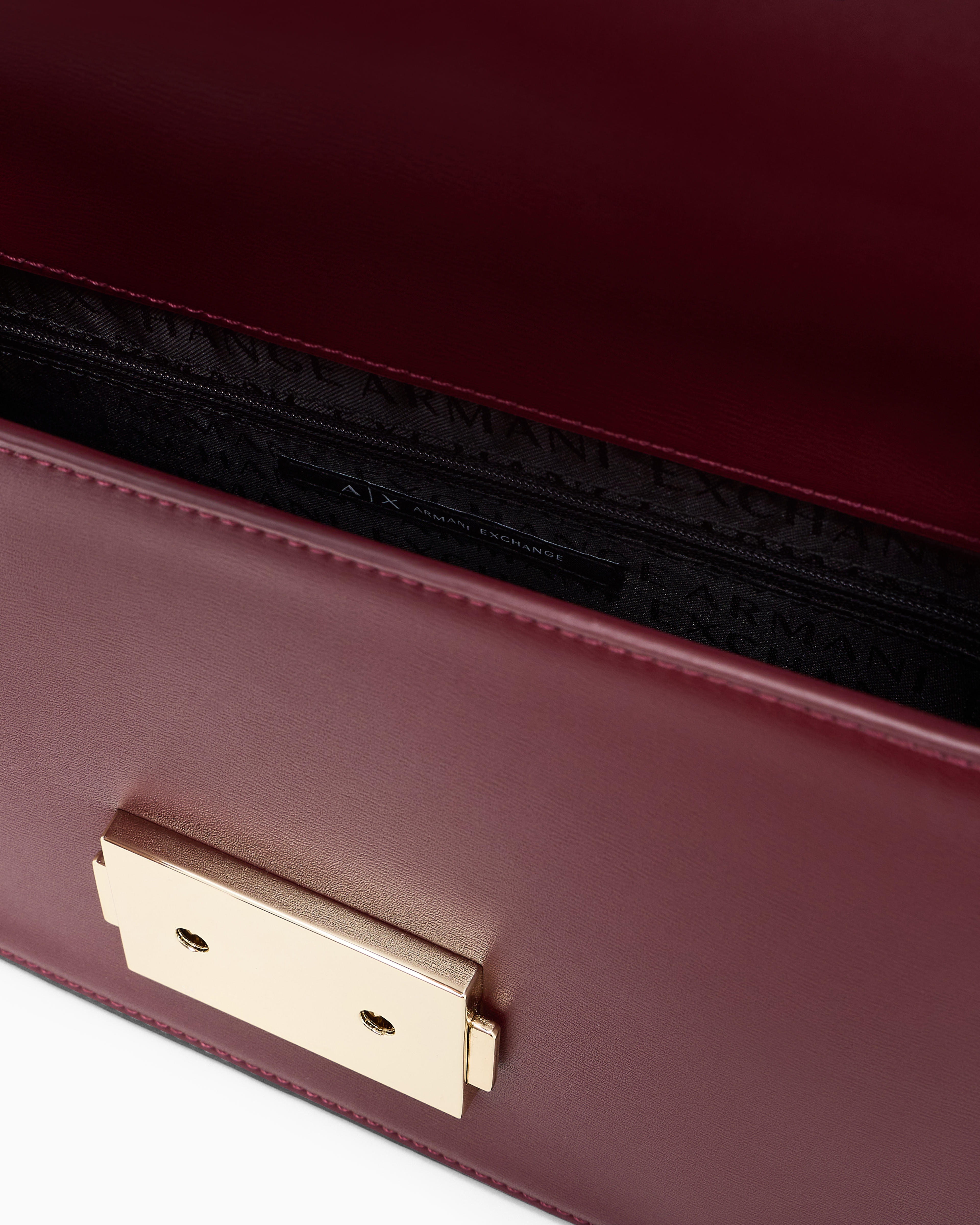 Armani Exchange Shoulder Bag With Metal Logo