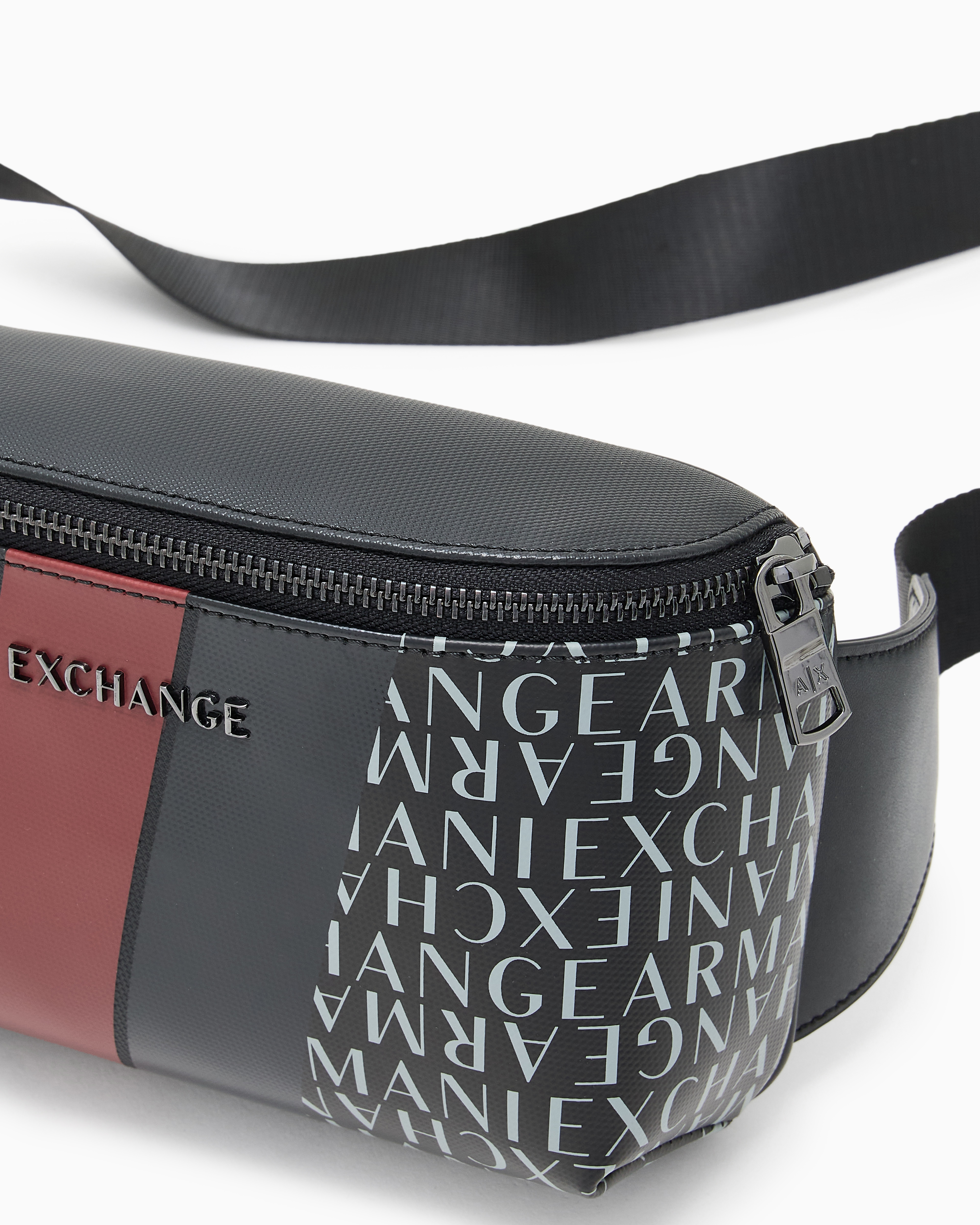 Armani Exchange Monogram And Stripes Bum Bag