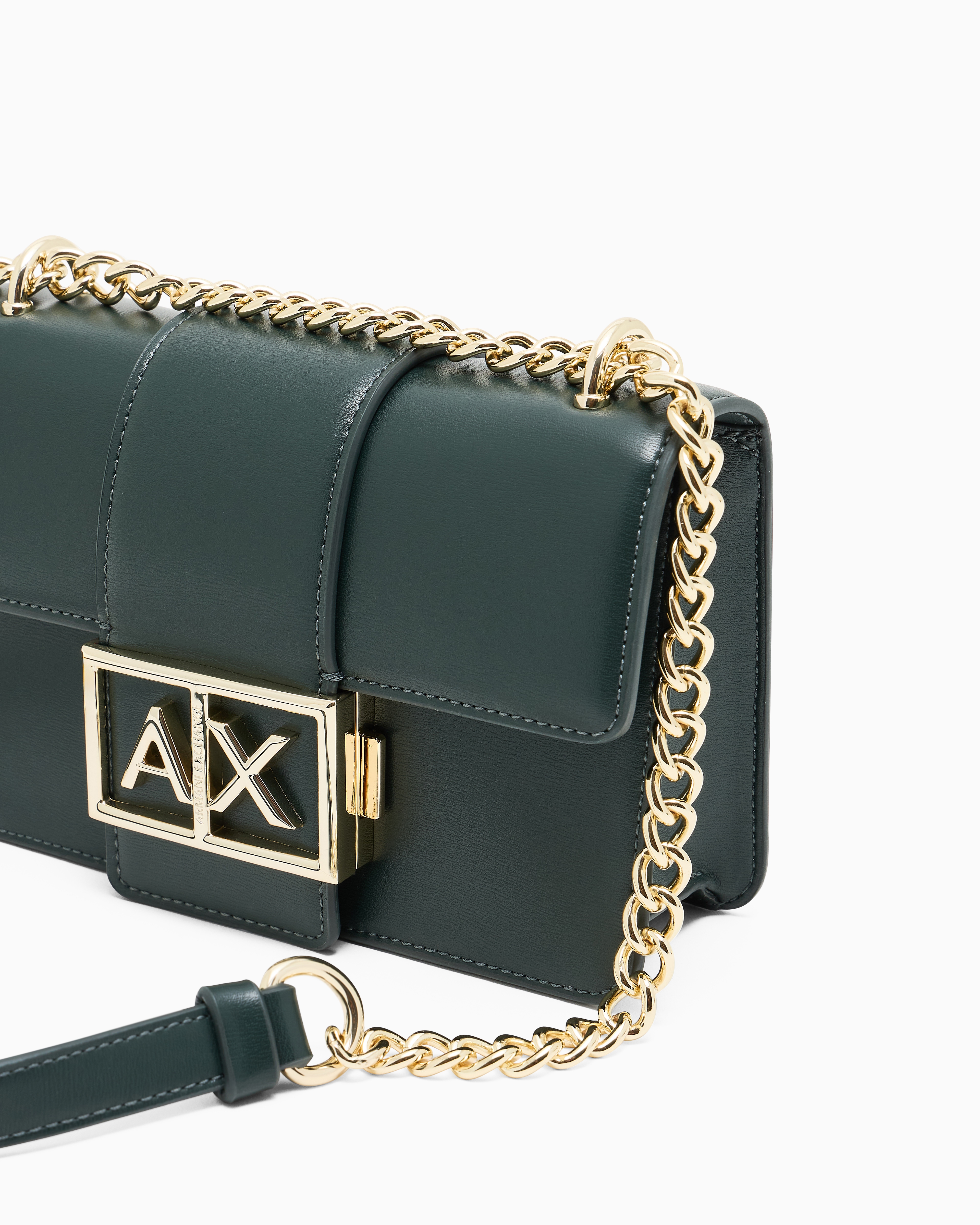 Armani Exchange Shoulder Bag With Metal Logo