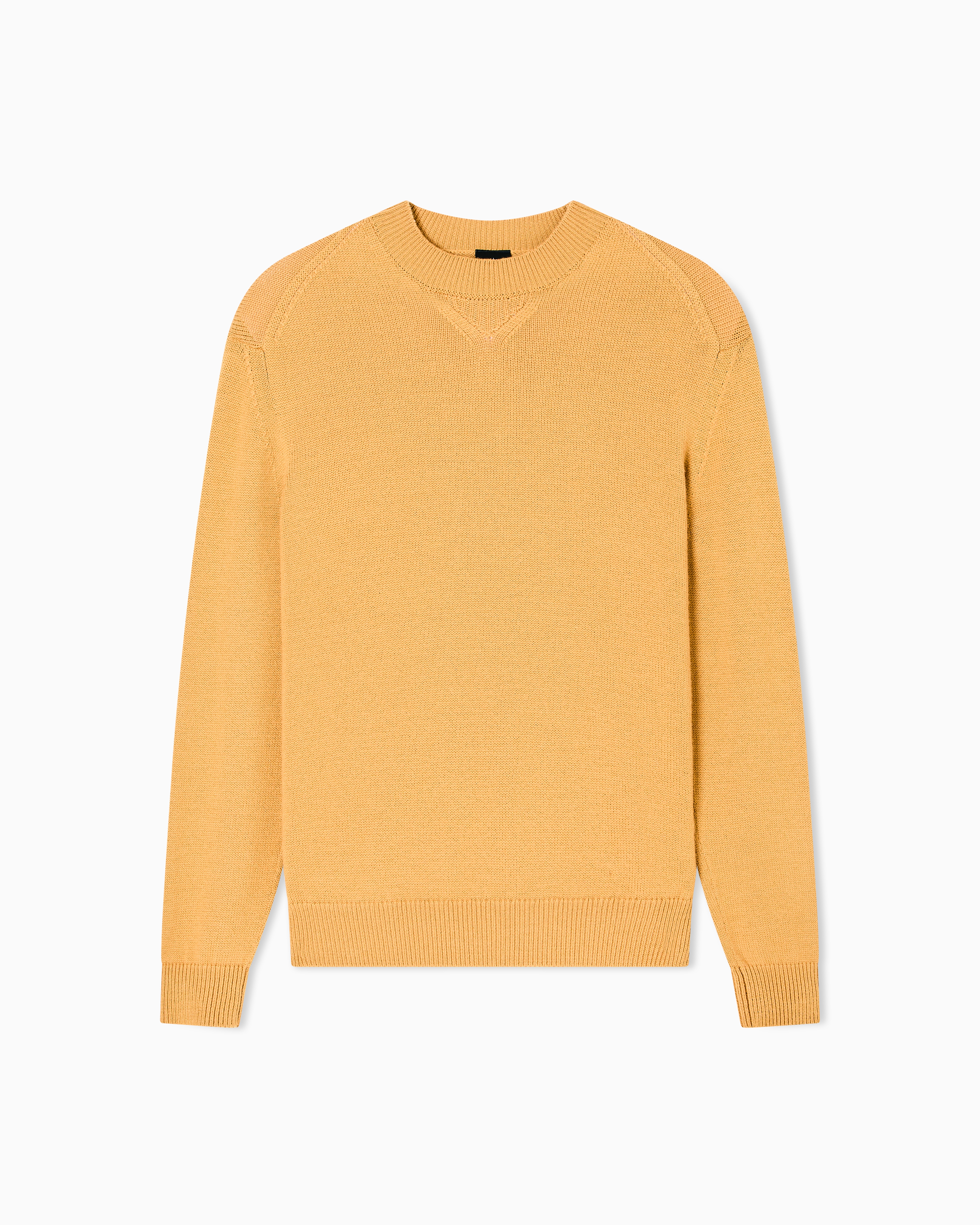 ジャケット・アウター ARMANI WOOL 100% logo crew neck knit Emporio Armani Virgin wool logo-pattern crew-neck sweater | The
