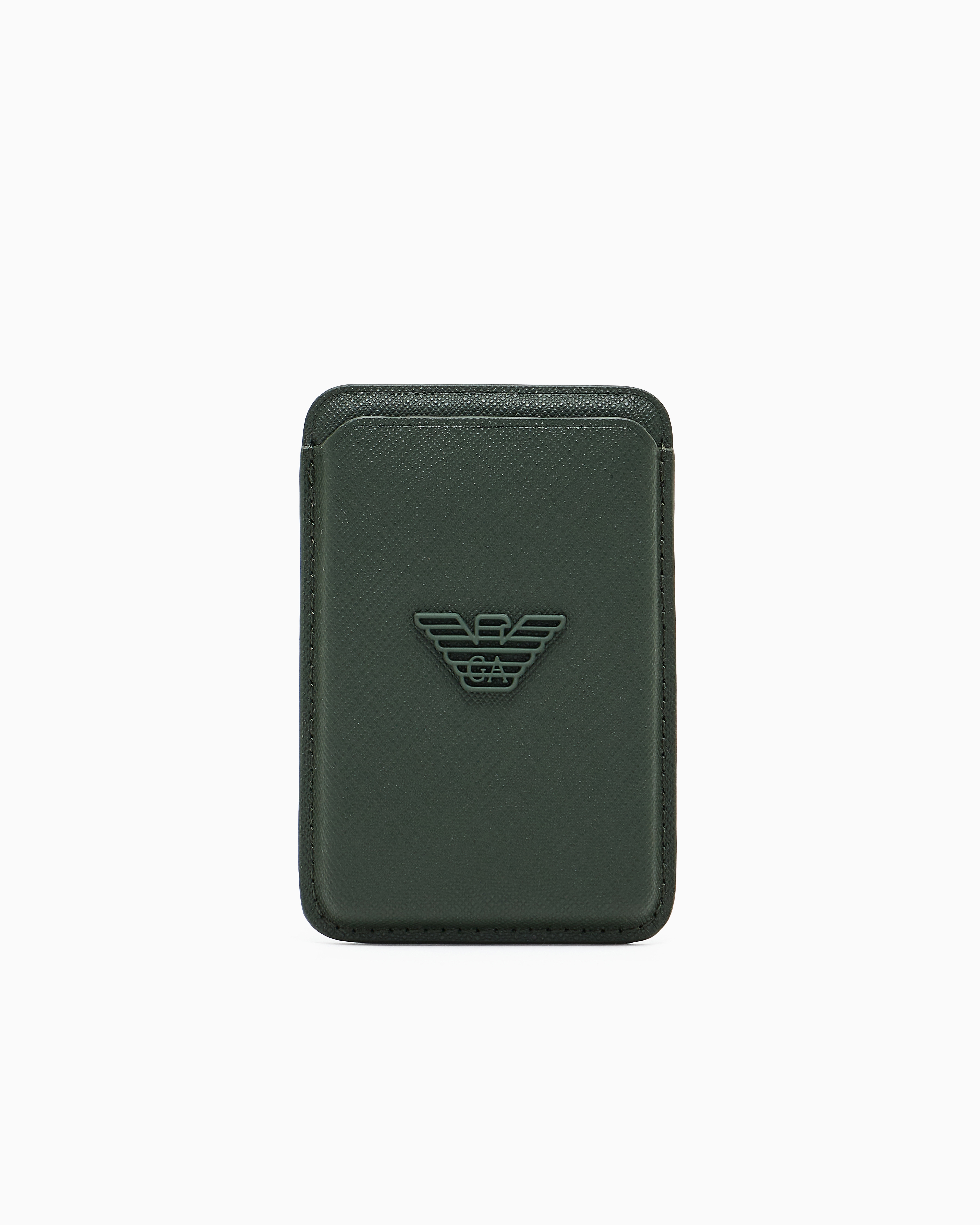 Emporio Armani Asv Regenerated Saffiano Magnetic Card Holder