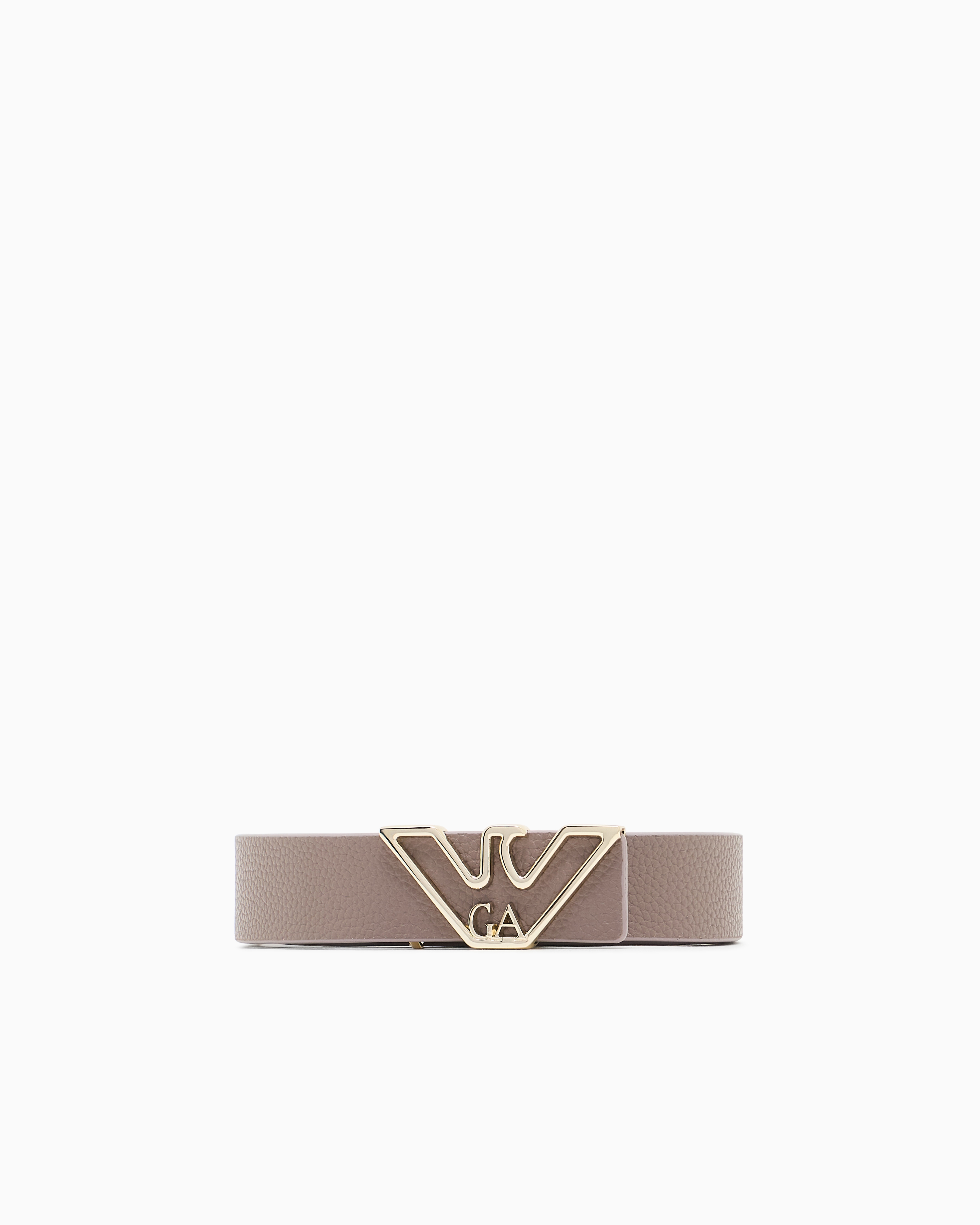 Emporio Armani Belt With Deer-print Eagle Plate
