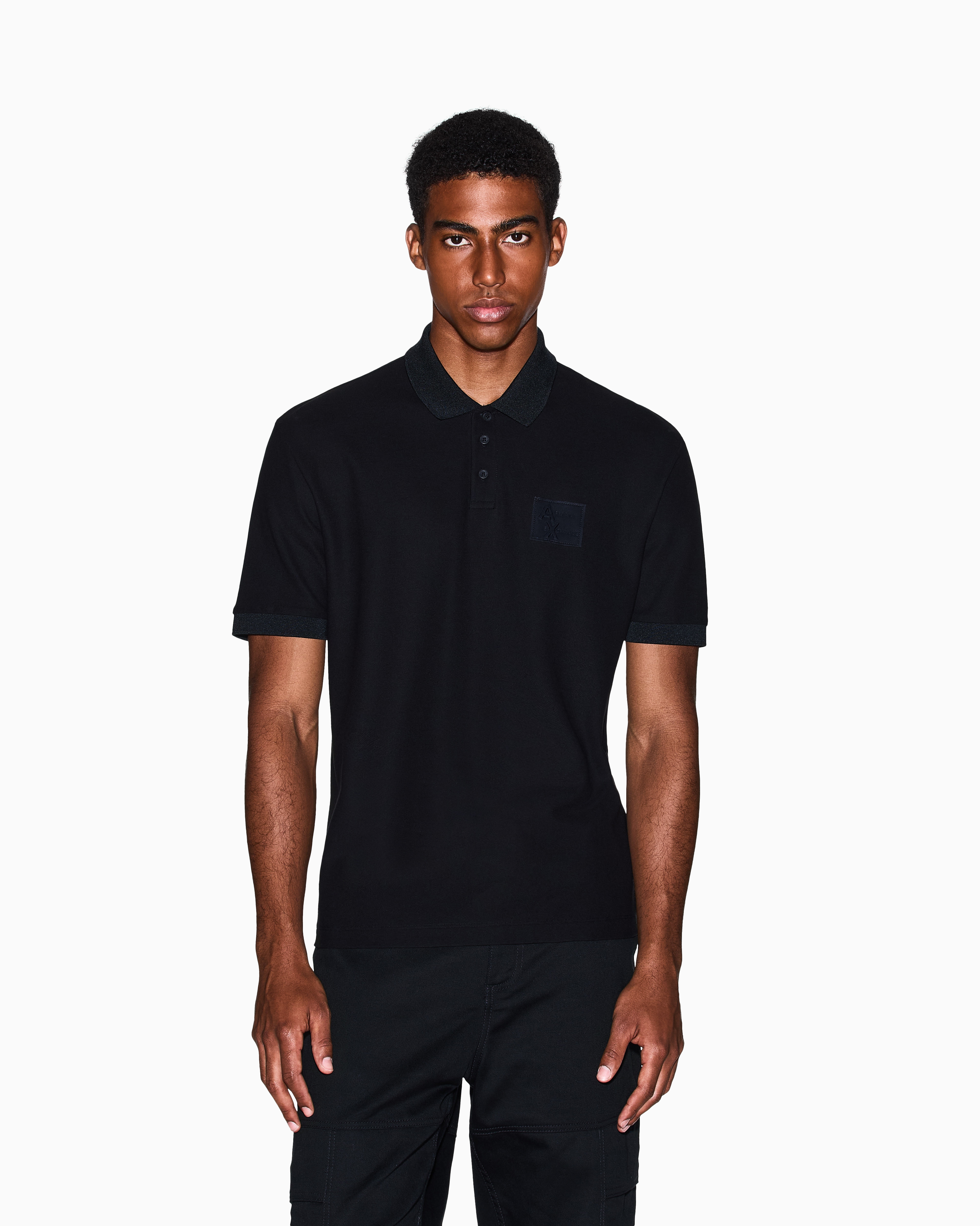Regular fit polo shirt with patch