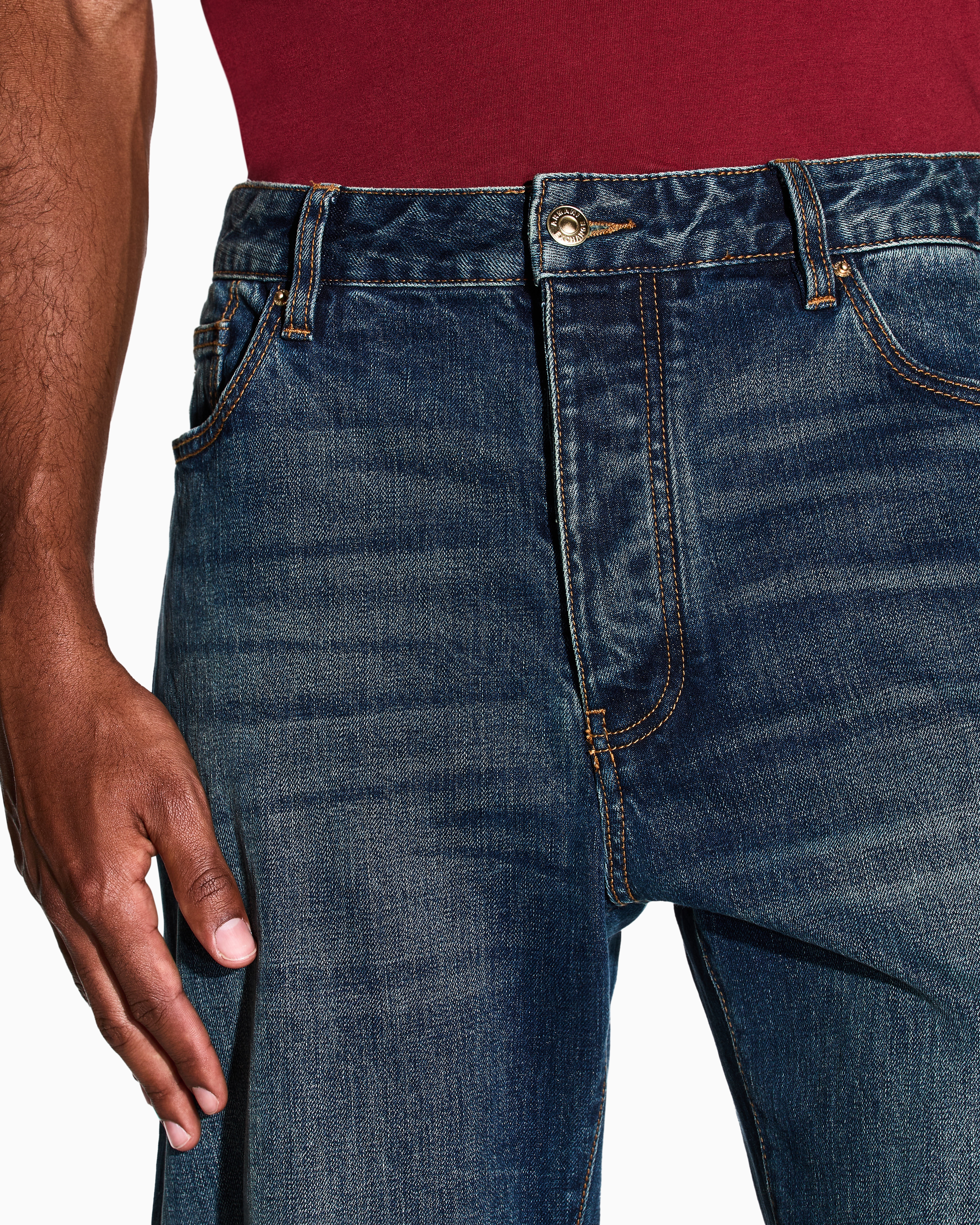 Armani Exchange - Relaxed fit jeans stretch denim, Man, Blue, Size: