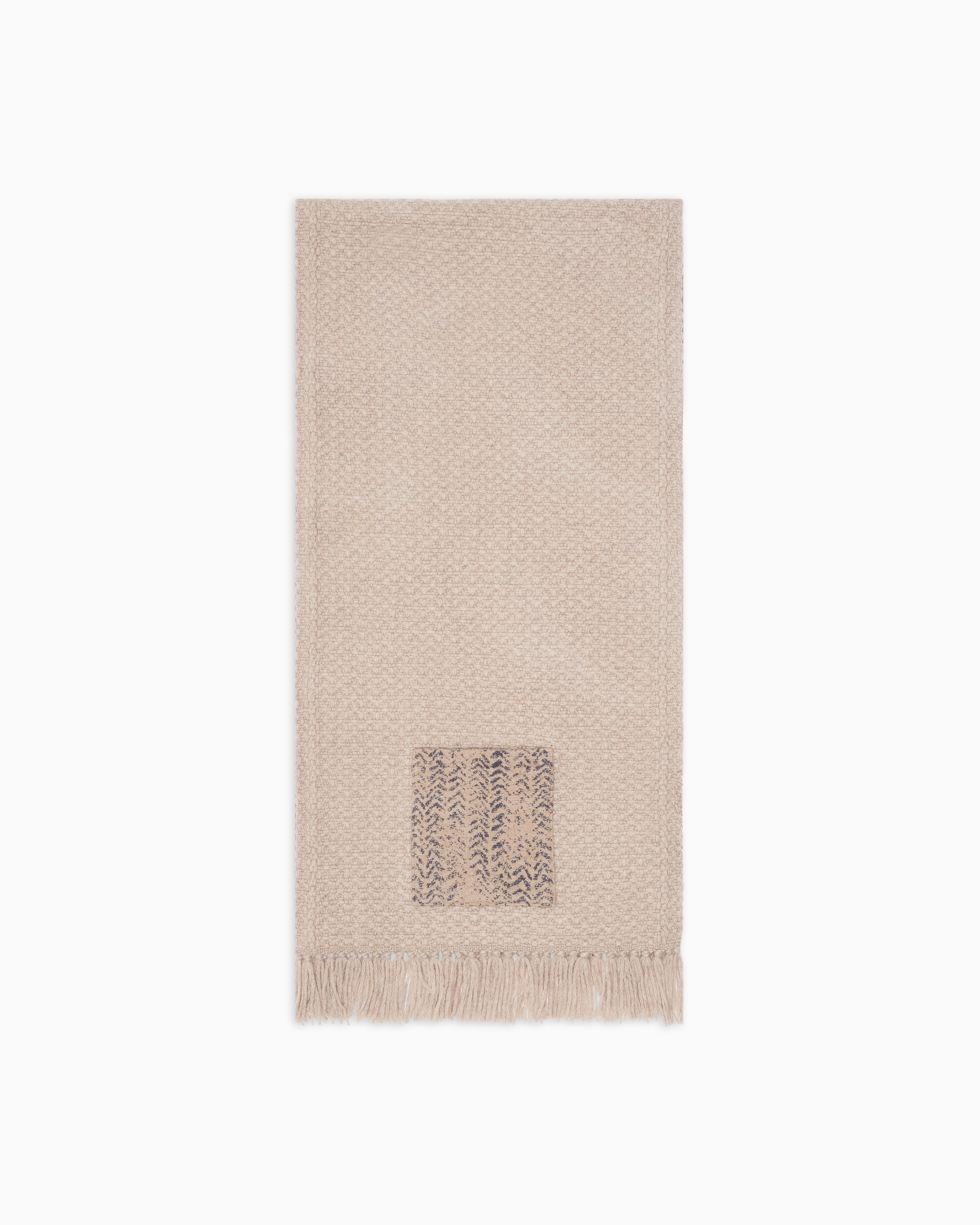 Giorgio Armani Wool And Cashmere Scarf In Sand