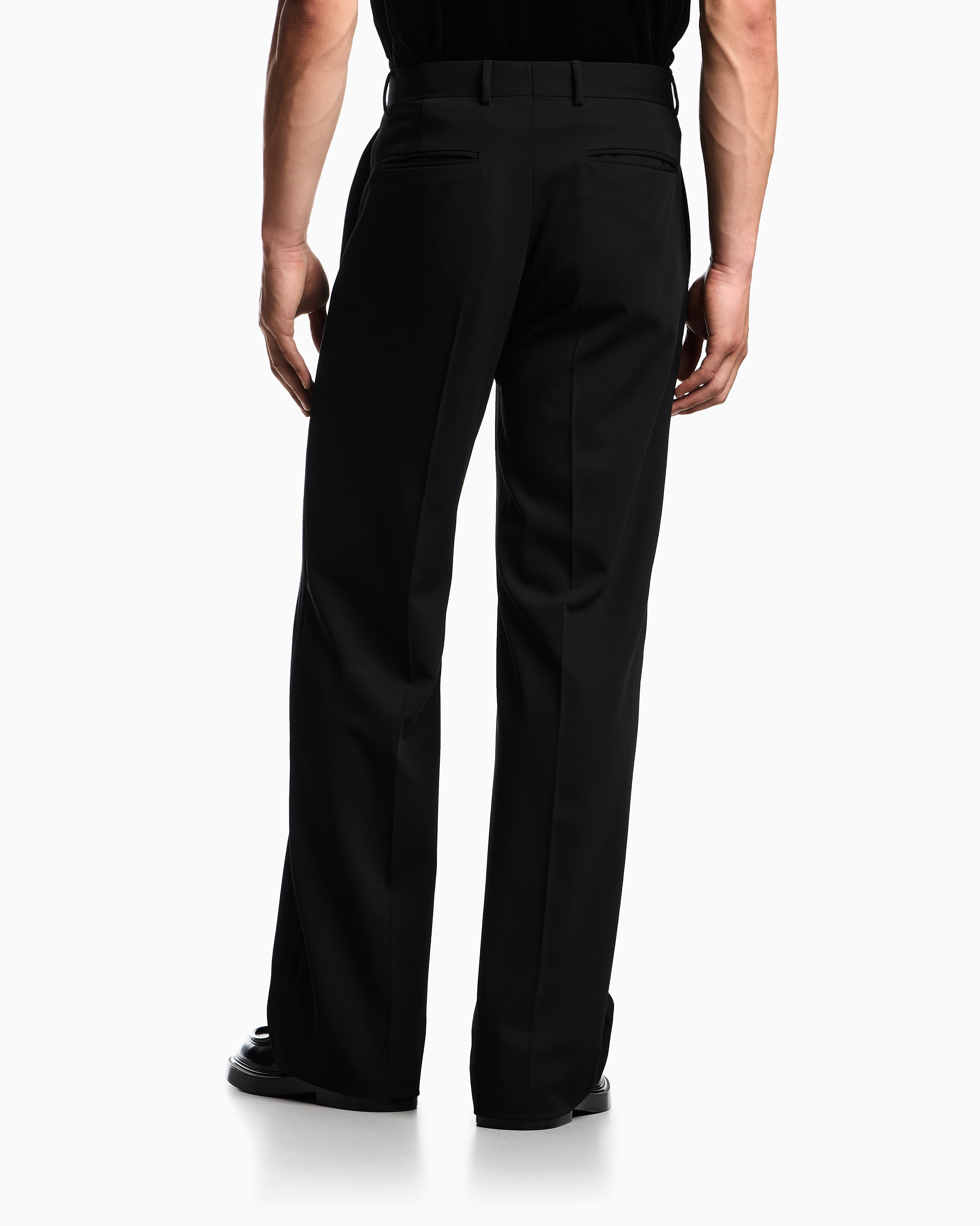 Giorgio Armani ウールギャバジンスラックス Giorgio Armani Herringbone wool-blend pants Giorgio Armani
