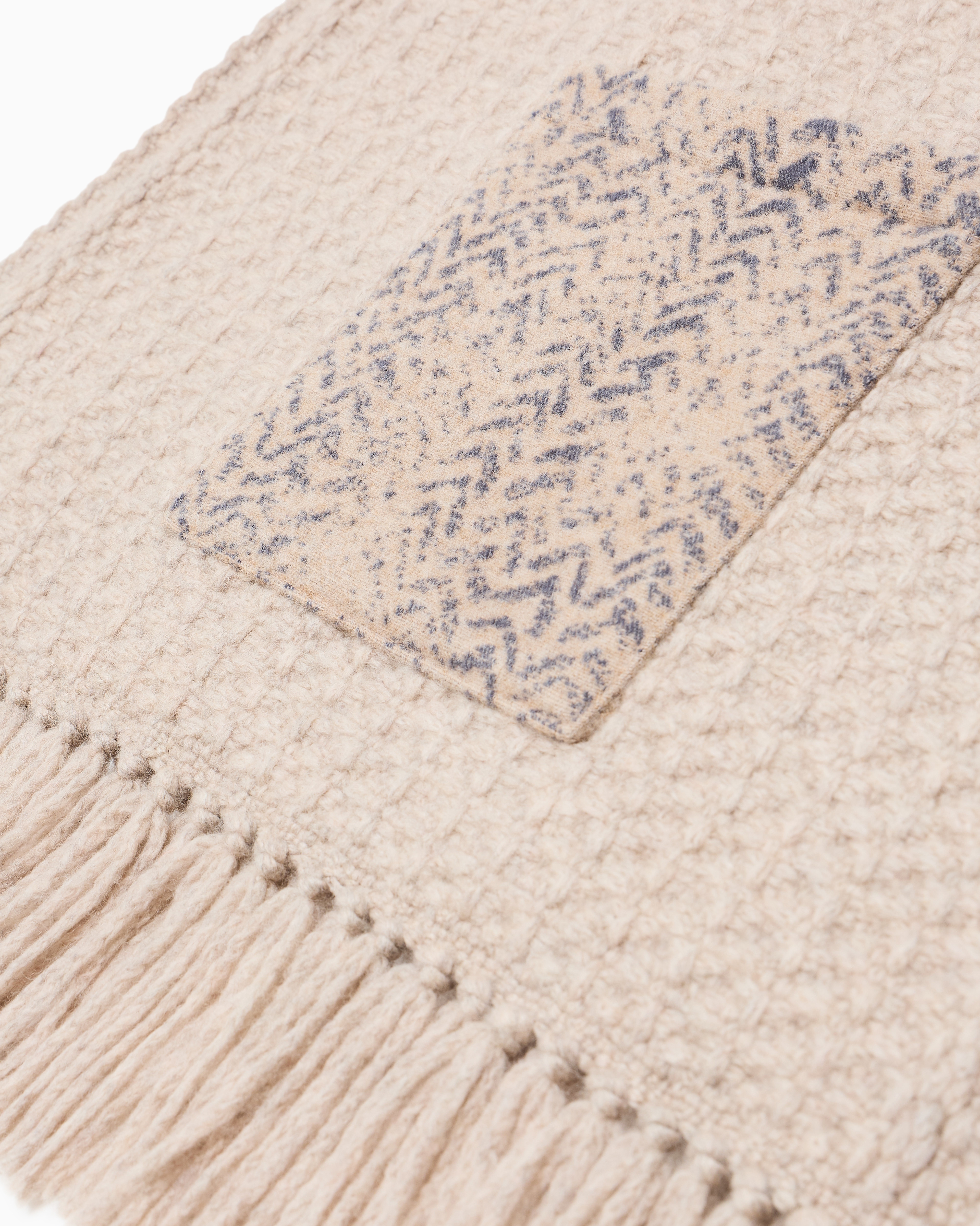 Giorgio Armani Wool And Cashmere Scarf In Sand