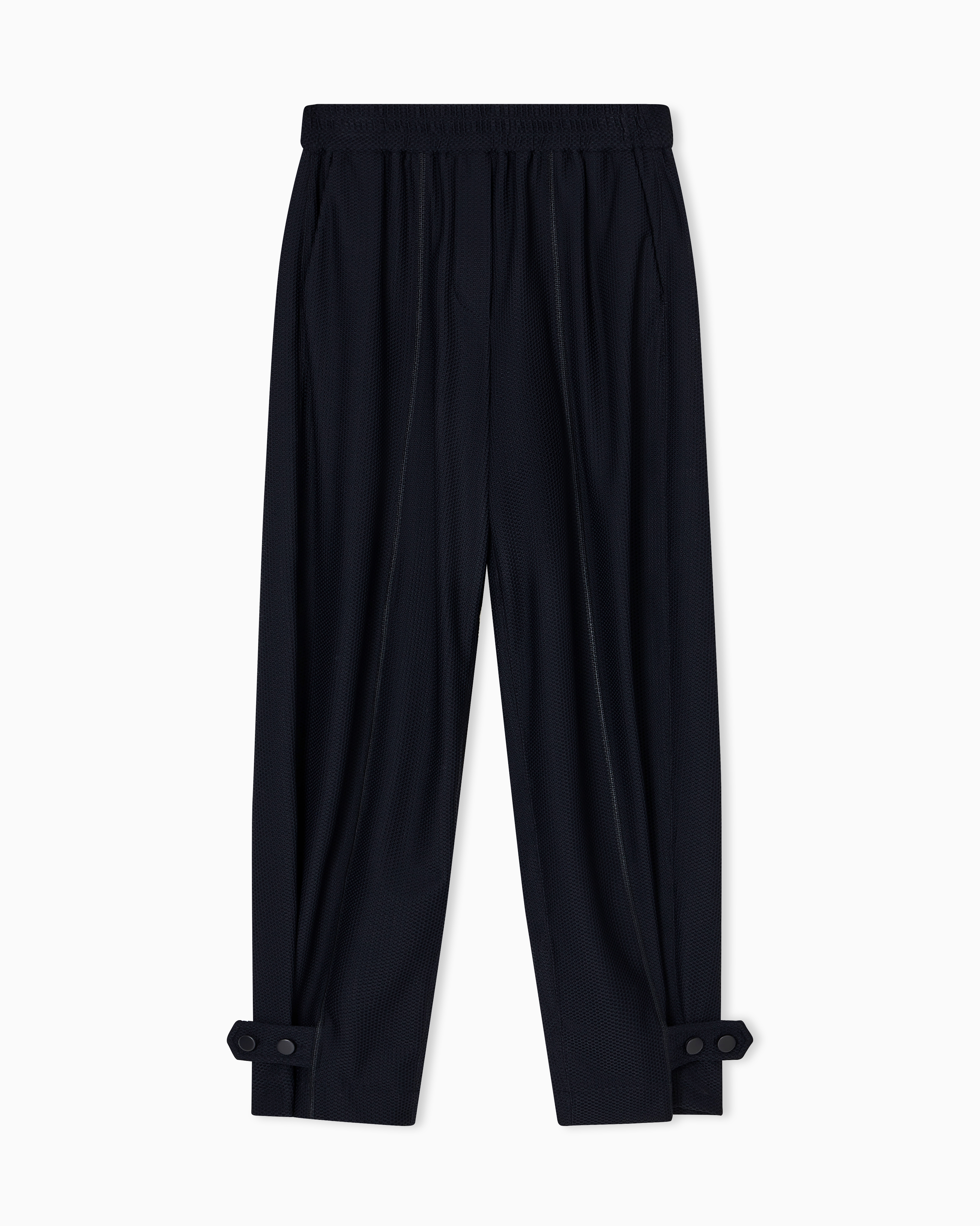 Giorgio Armani Pantalon En Jersey Stretch À Motif Nid D'abeille In Blue