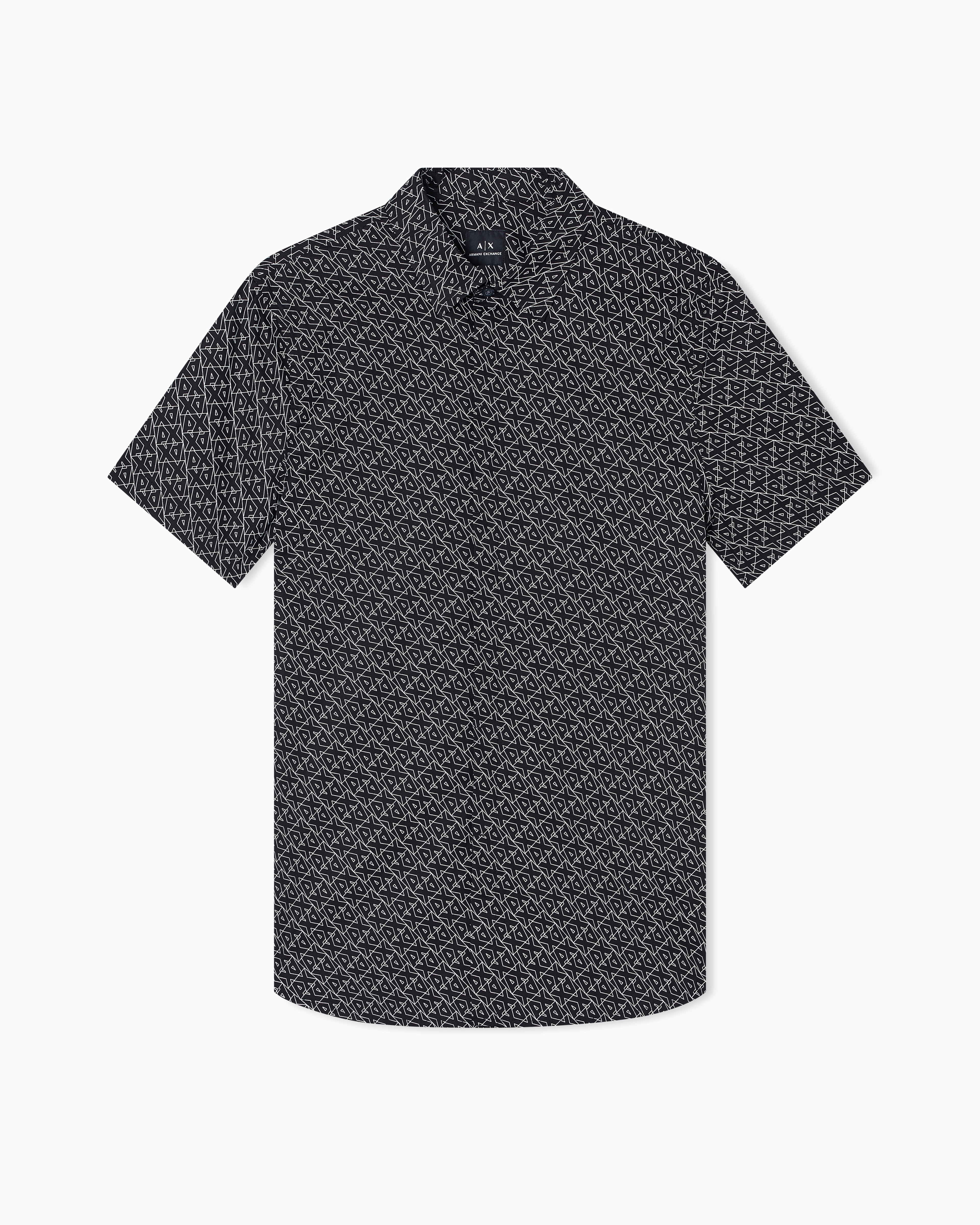 Armani Exchange - Slim fit short sleeve shirt, Man, Black, Size: M