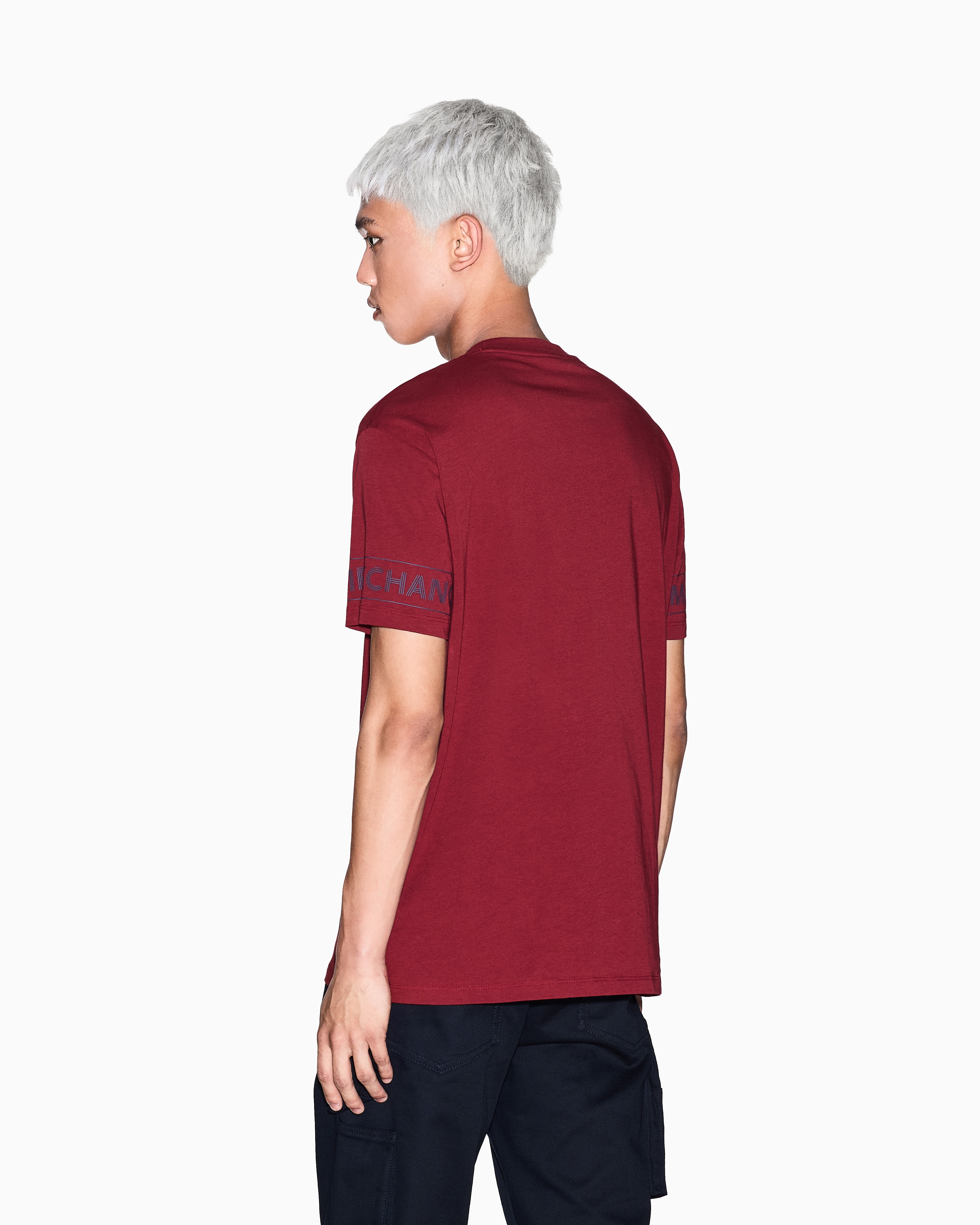 A/X Armani Exchange★半袖Tシャツ リンガーネック 送関込 オンライン限定>AXロゴ 半袖クルーネックTシャツ | Armani Exchange