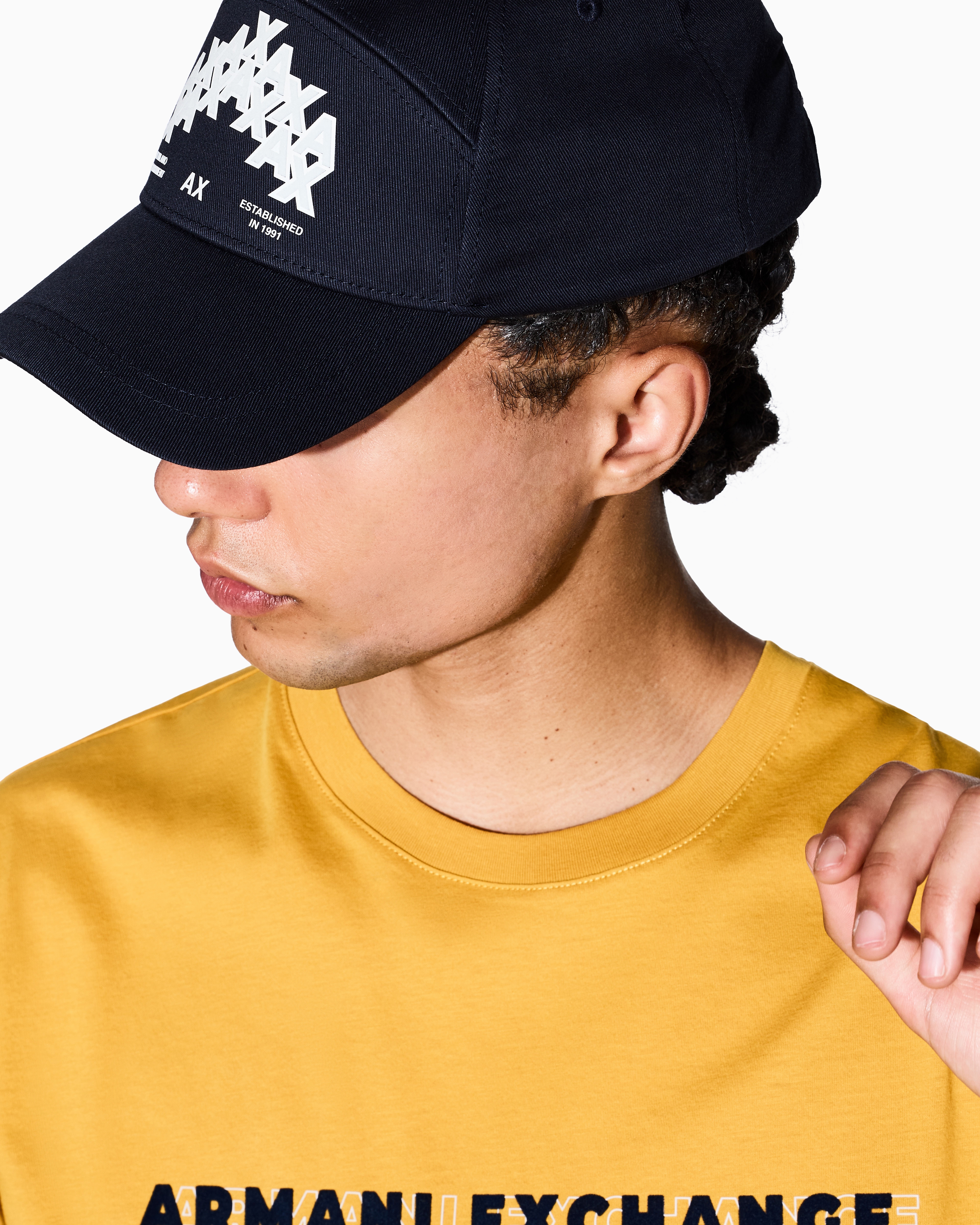 Cap with visor and logo