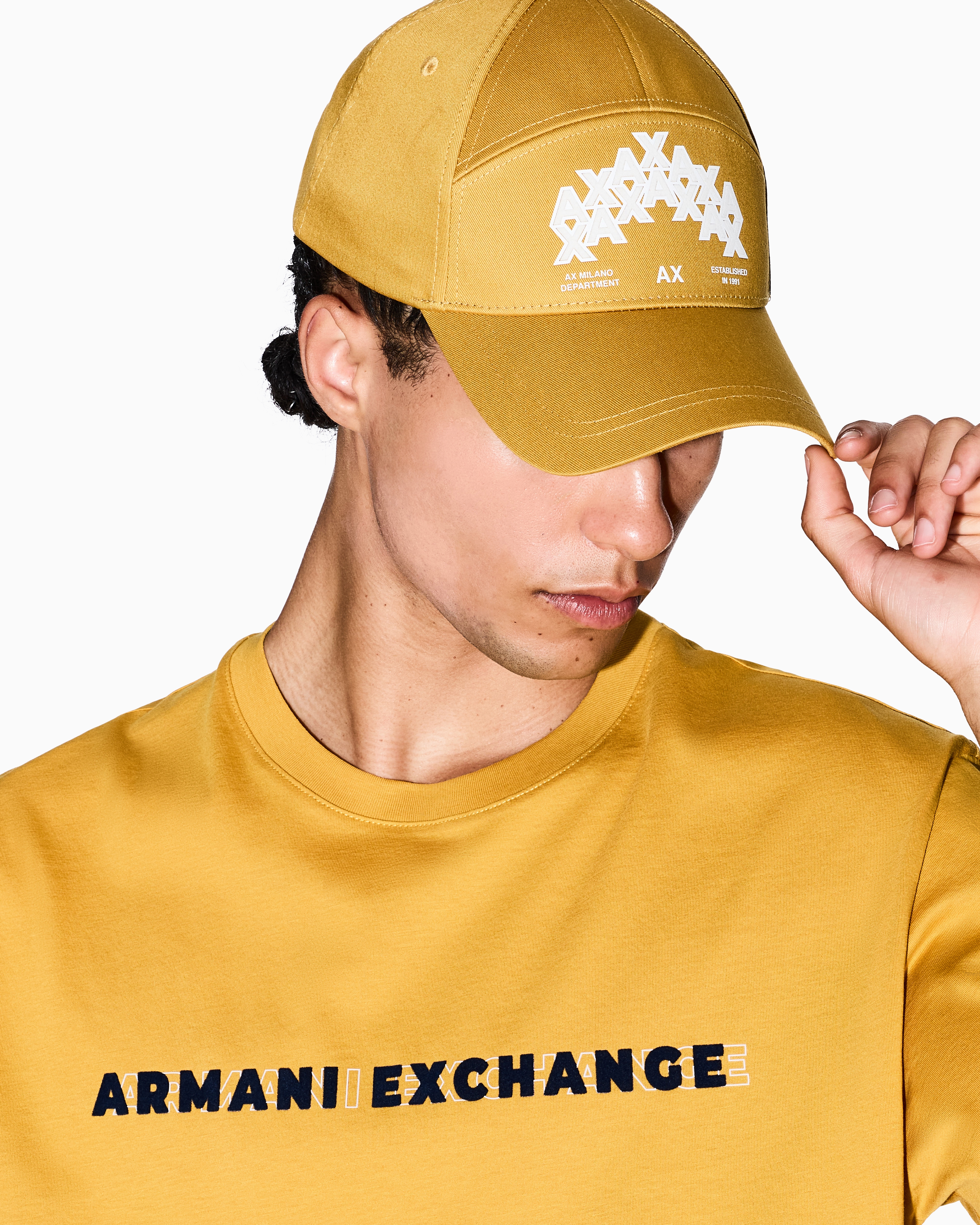 Armani Exchange Caps In Yellow