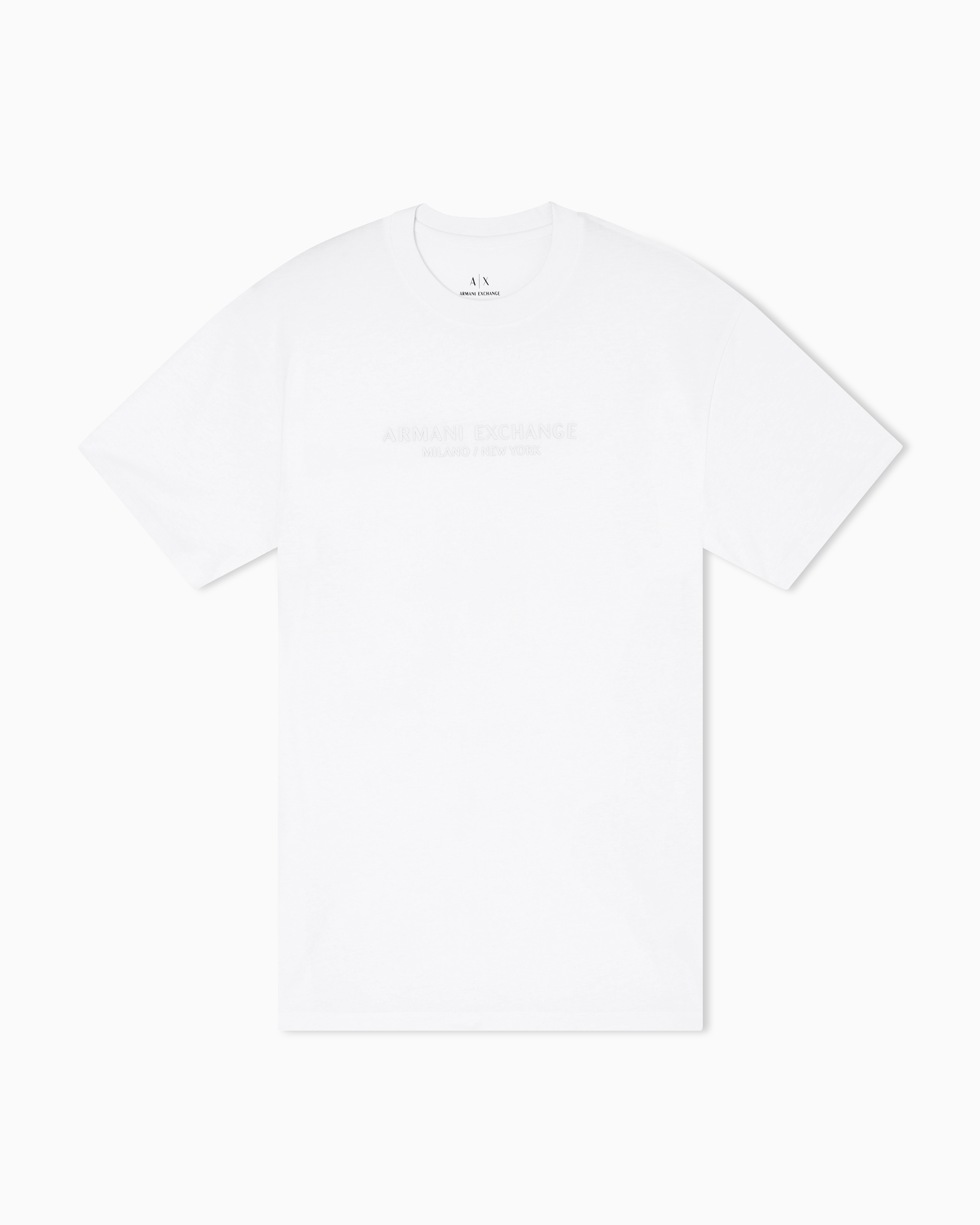 Armani Exchange White Regular Fit T-Shirt With Logo Medium