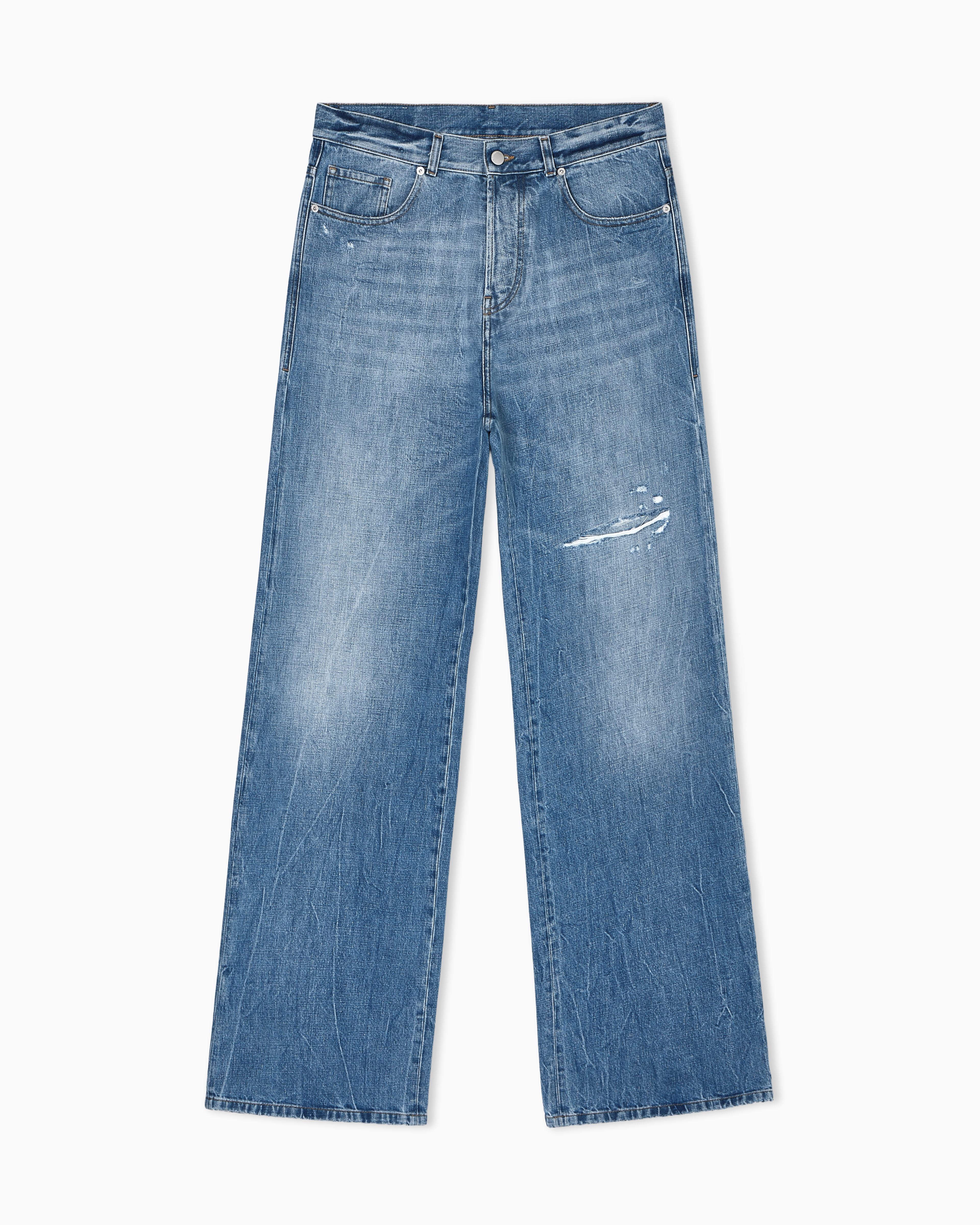 Emporio Armani - Limited Edition loose-fit denim jeans, Man, Blue, Size: