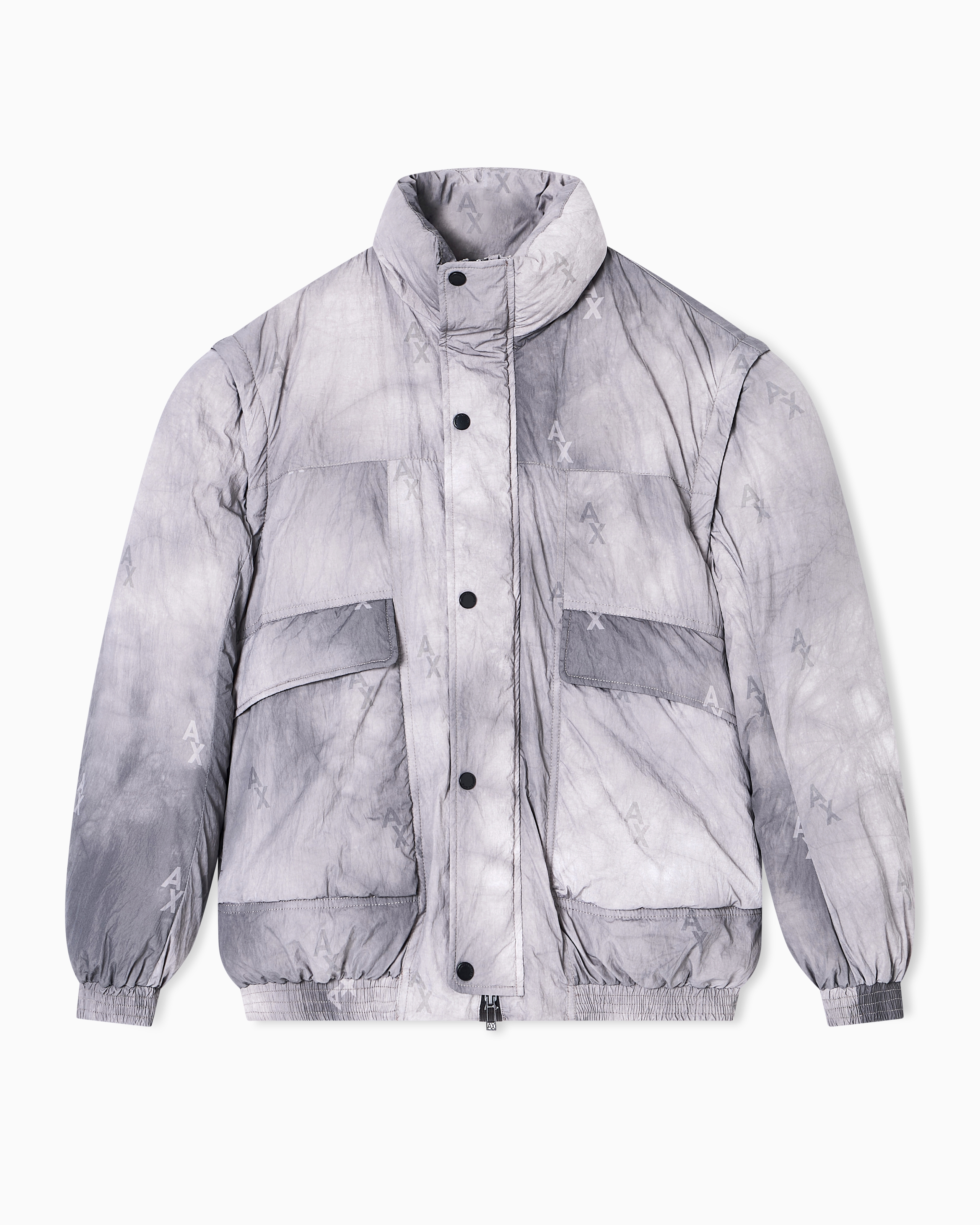 Armani Exchange - Jacket with removable sleeves, Man, Grey, Size: