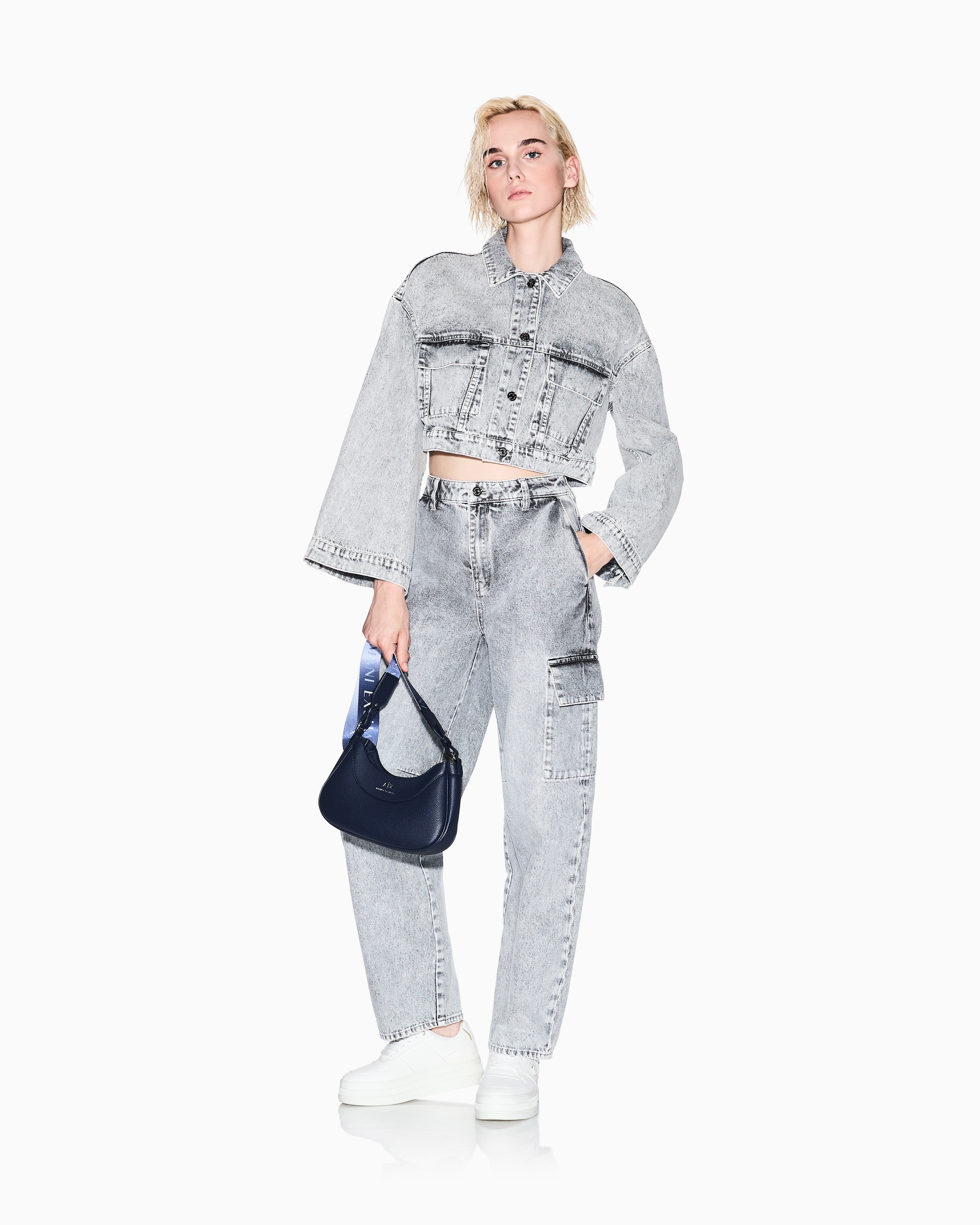 Armani Exchange - 5 Pockets, Woman, Grey, Size: