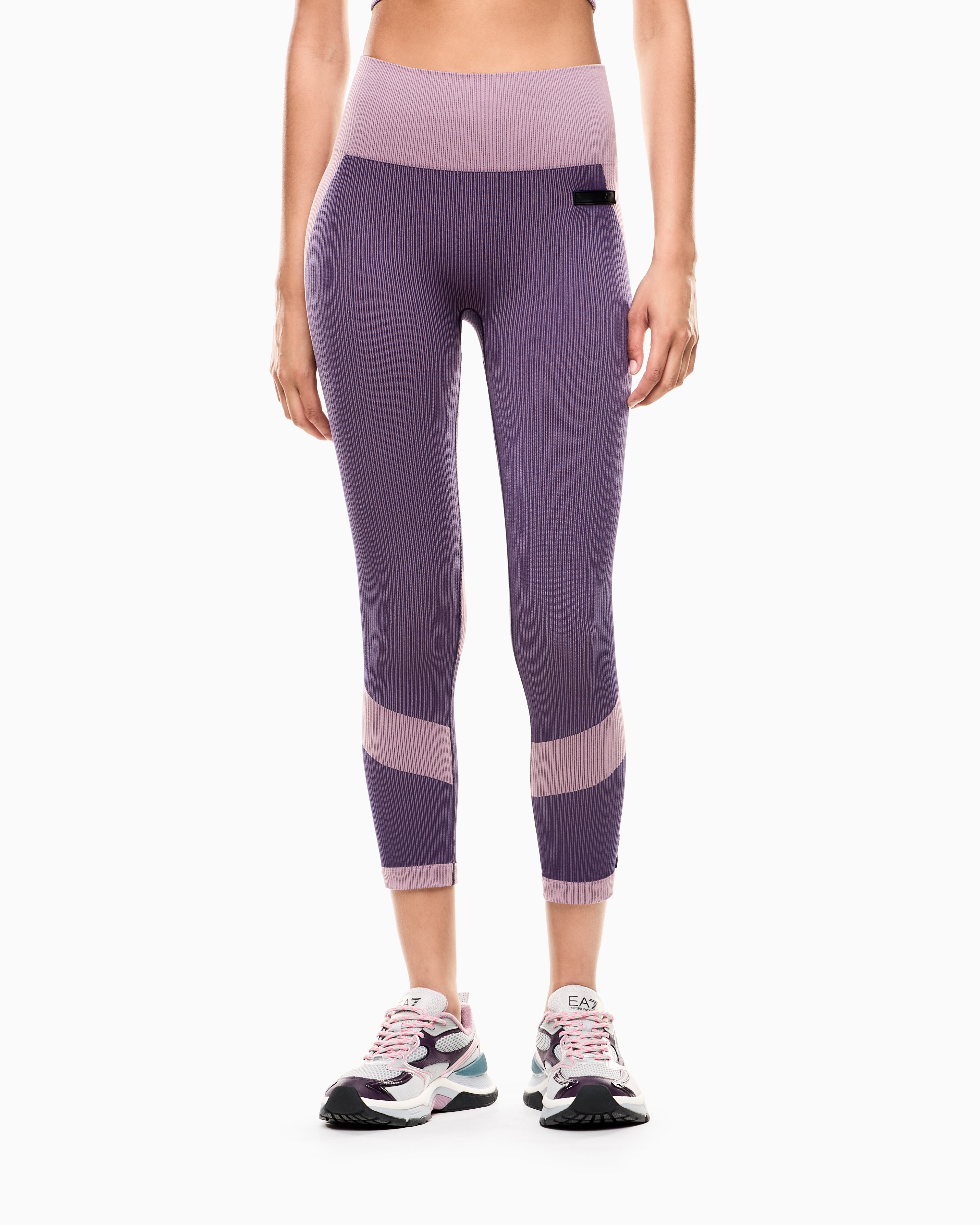 Ea7 Dynamic Athlete Seamless Leggings In Vigor7 Technical Fabric In Purple