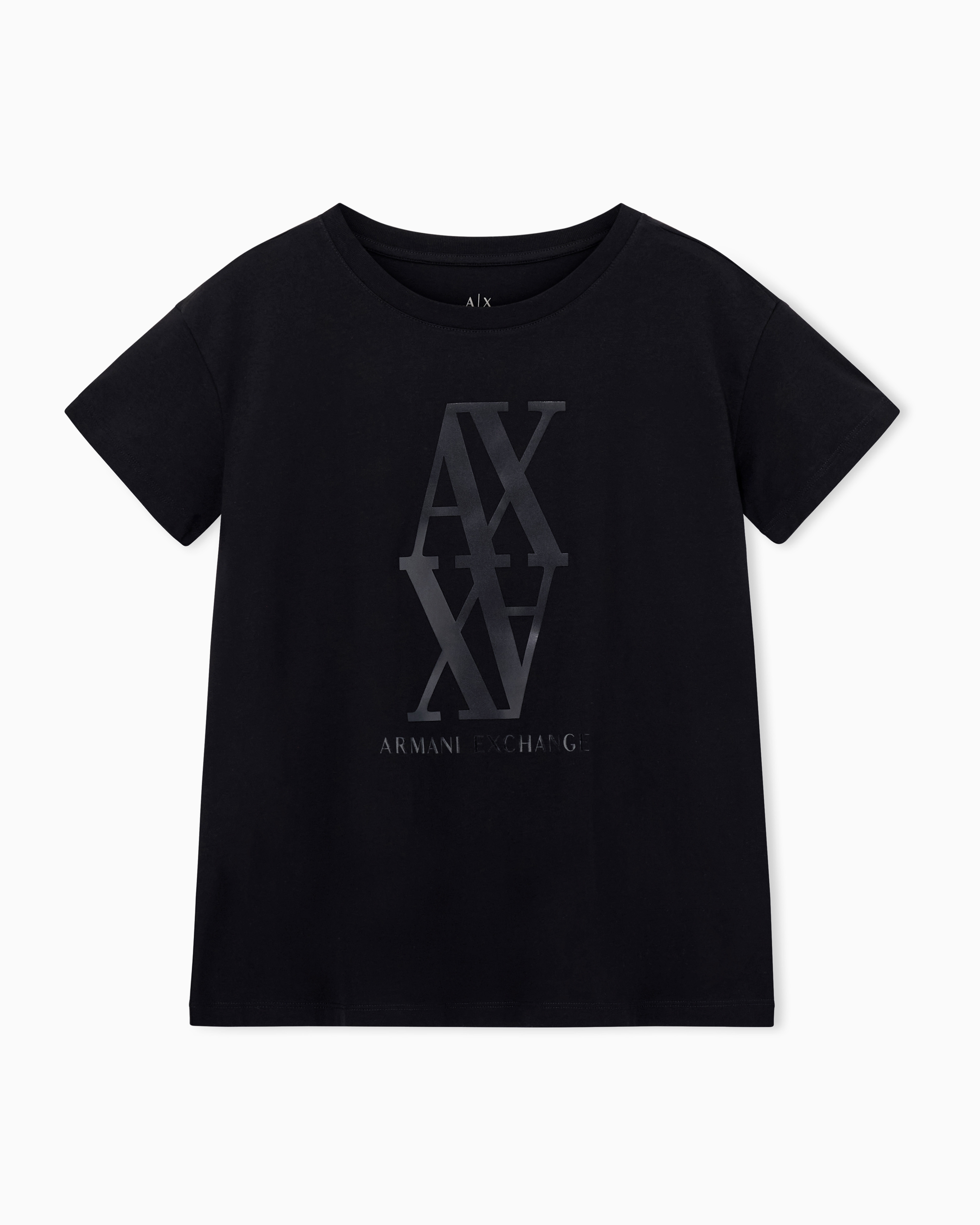 Armani Exchange - Relaxed Fit T-Shirts, Woman, Black, Size: