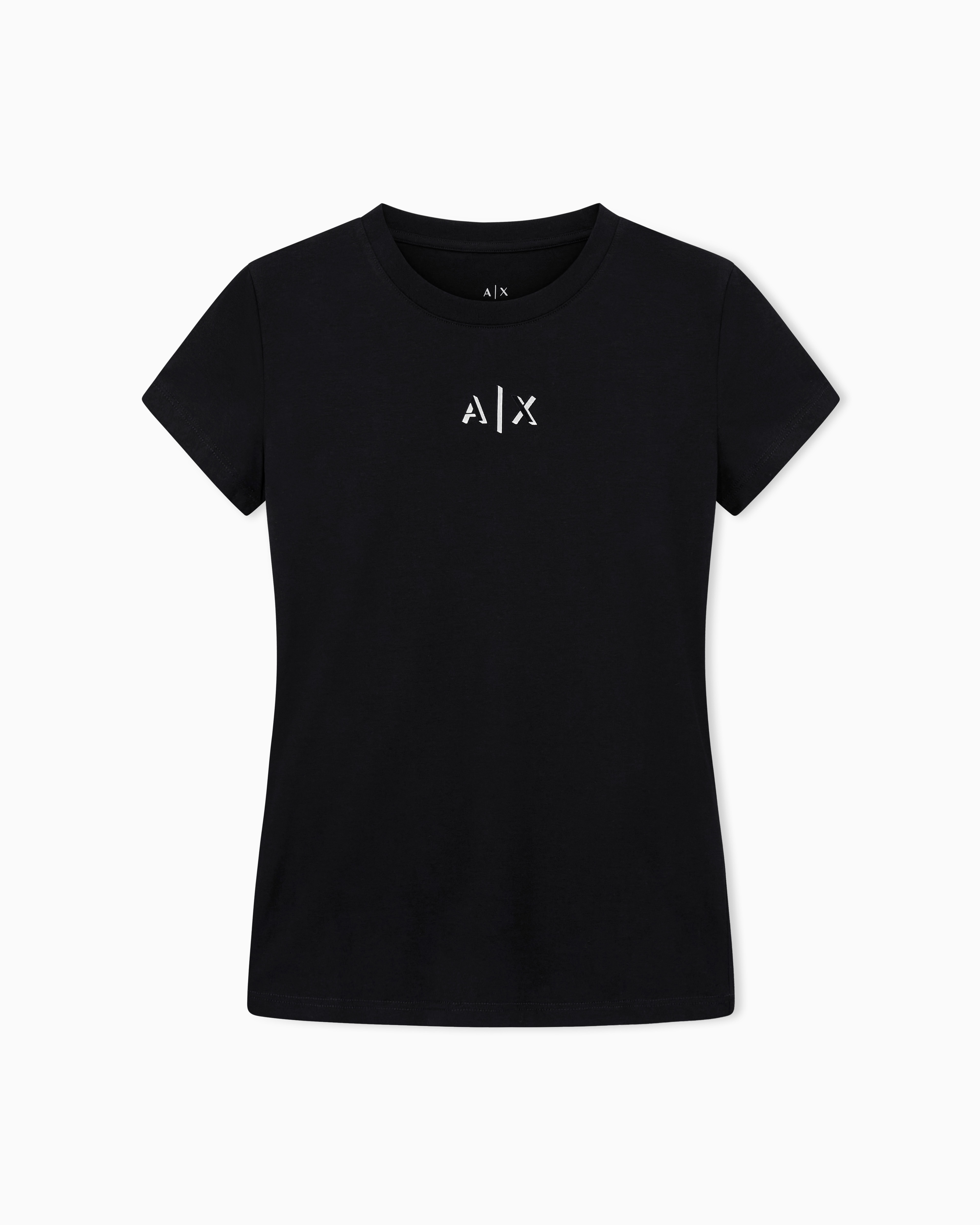 Slim T-shirt with stencil-effect logo | Armani Exchange US