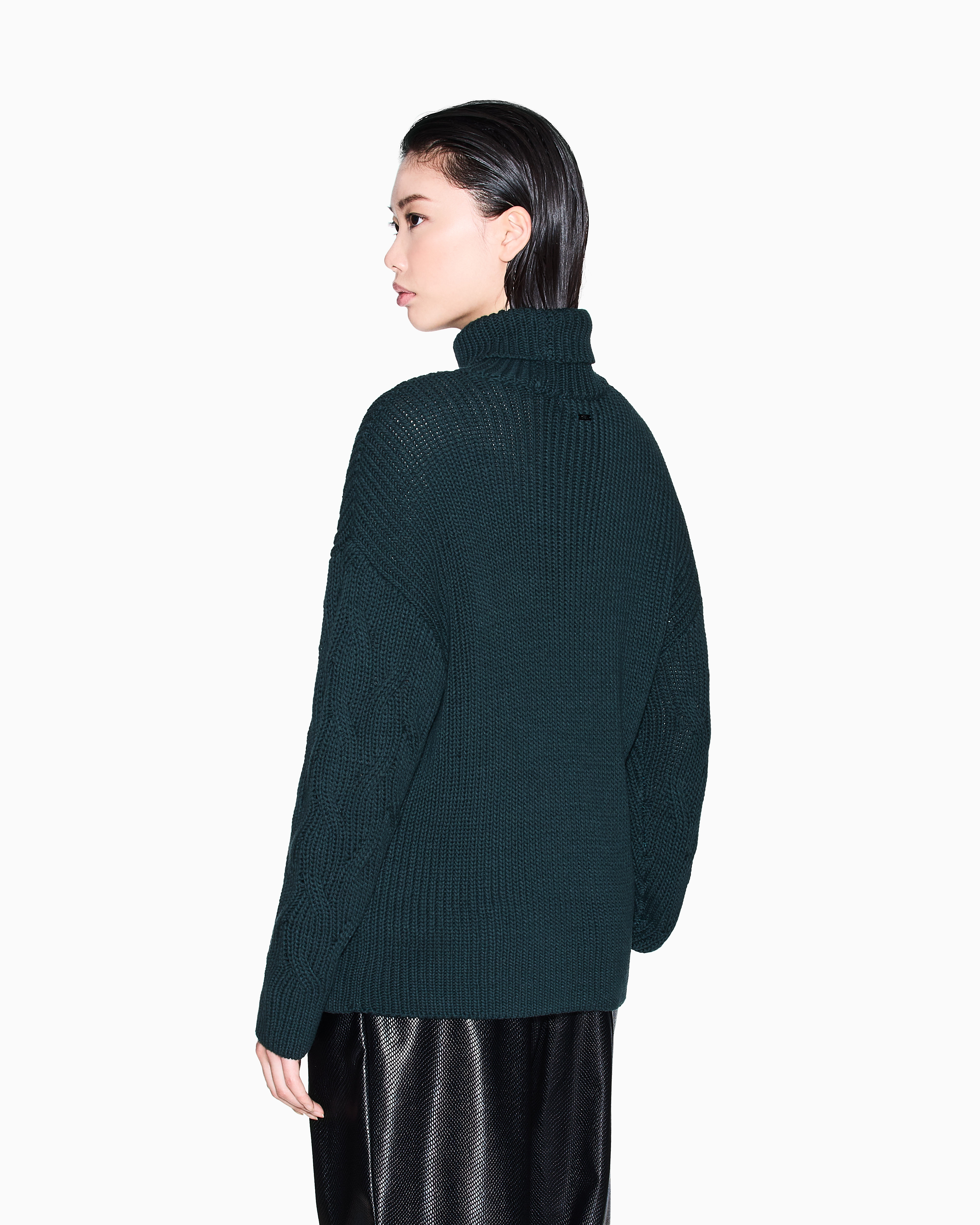 Armani Exchange - Turtlenecks, Woman, Green, Size: S