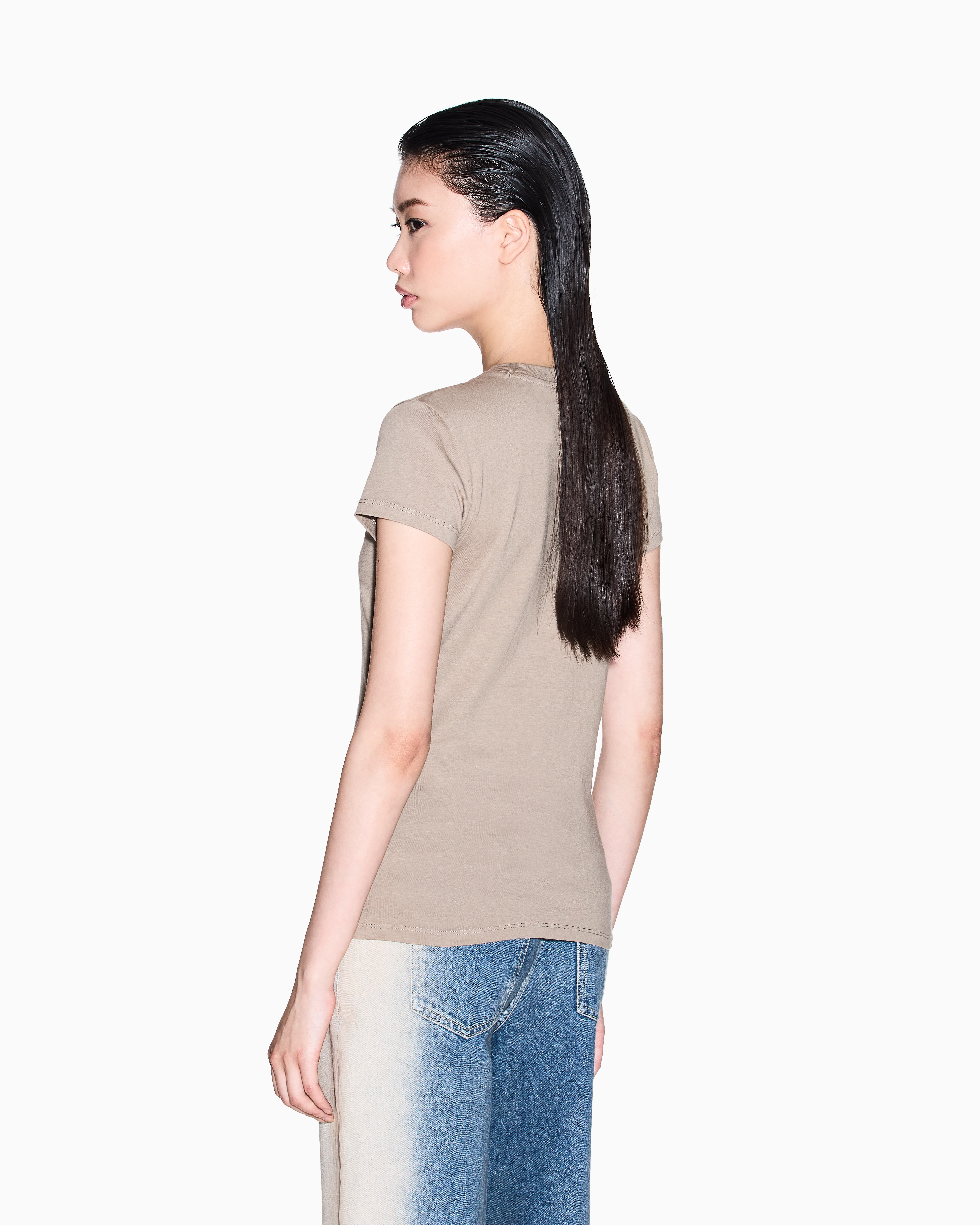 Armani Exchange Slim Fit T-shirts In Gray
