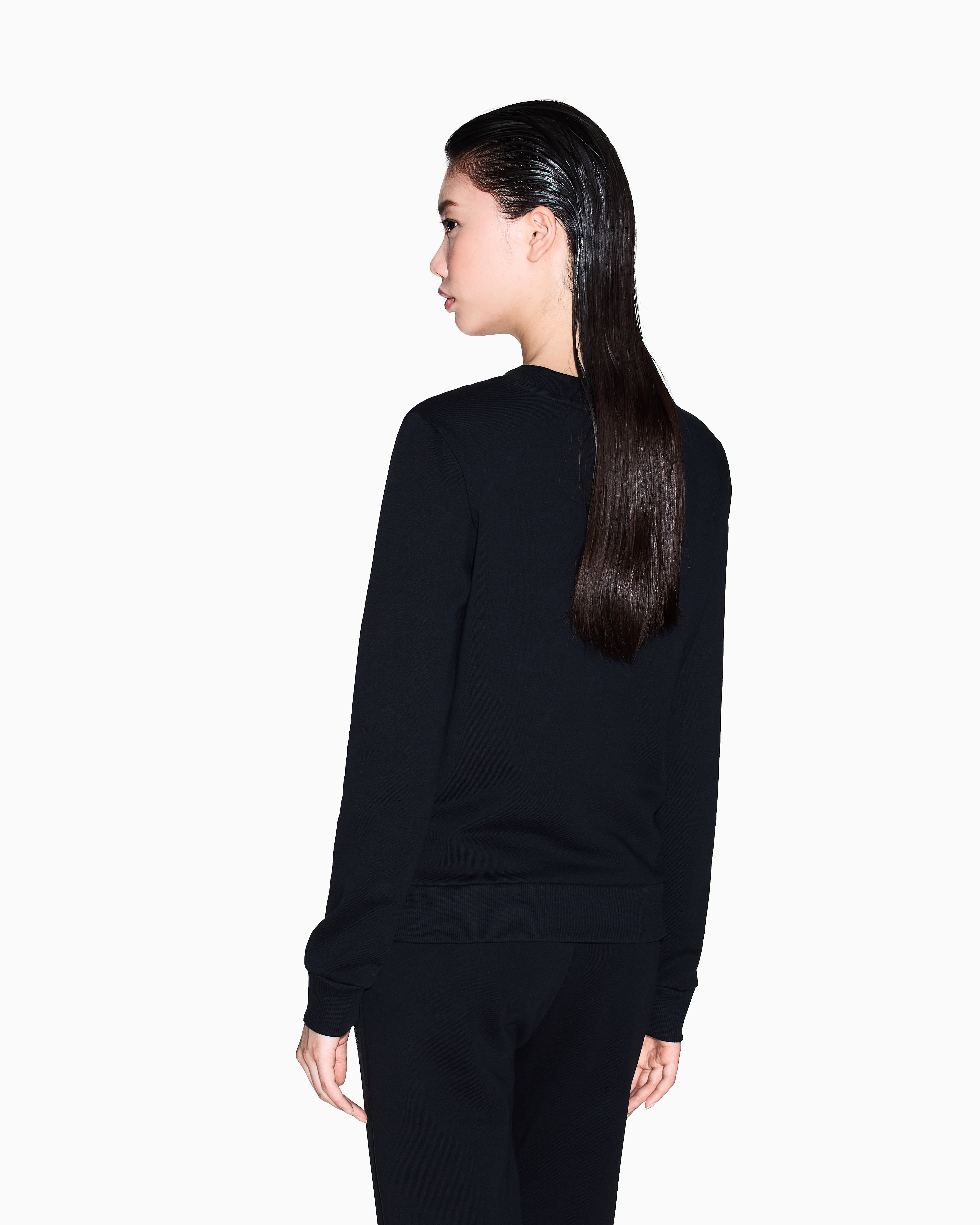 Armani Exchange - Sweatshirts without Hood, Woman, Black, Size: